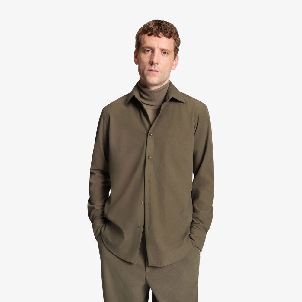 BOSS - Áo sơ mi dáng regular fit vải baby corduroy