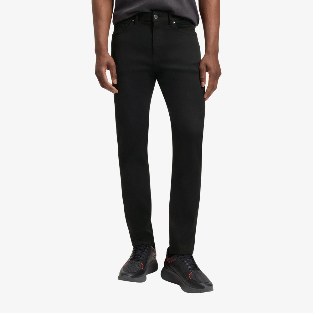 BOSS - Quần jeans dáng tapered Porsche x BOSS vải denim đen co giãn