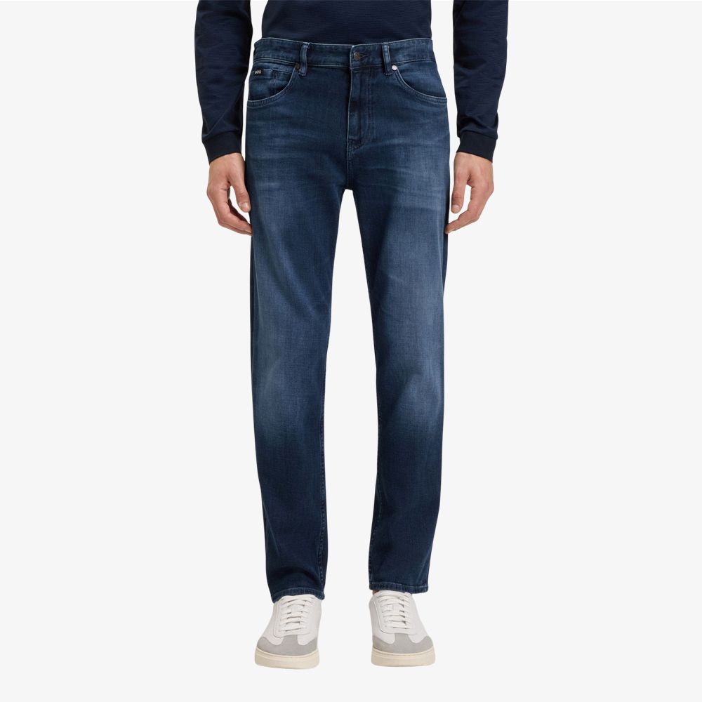 BOSS - Quần jeans Maine dáng regular fit bằng denim xanh mềm mại