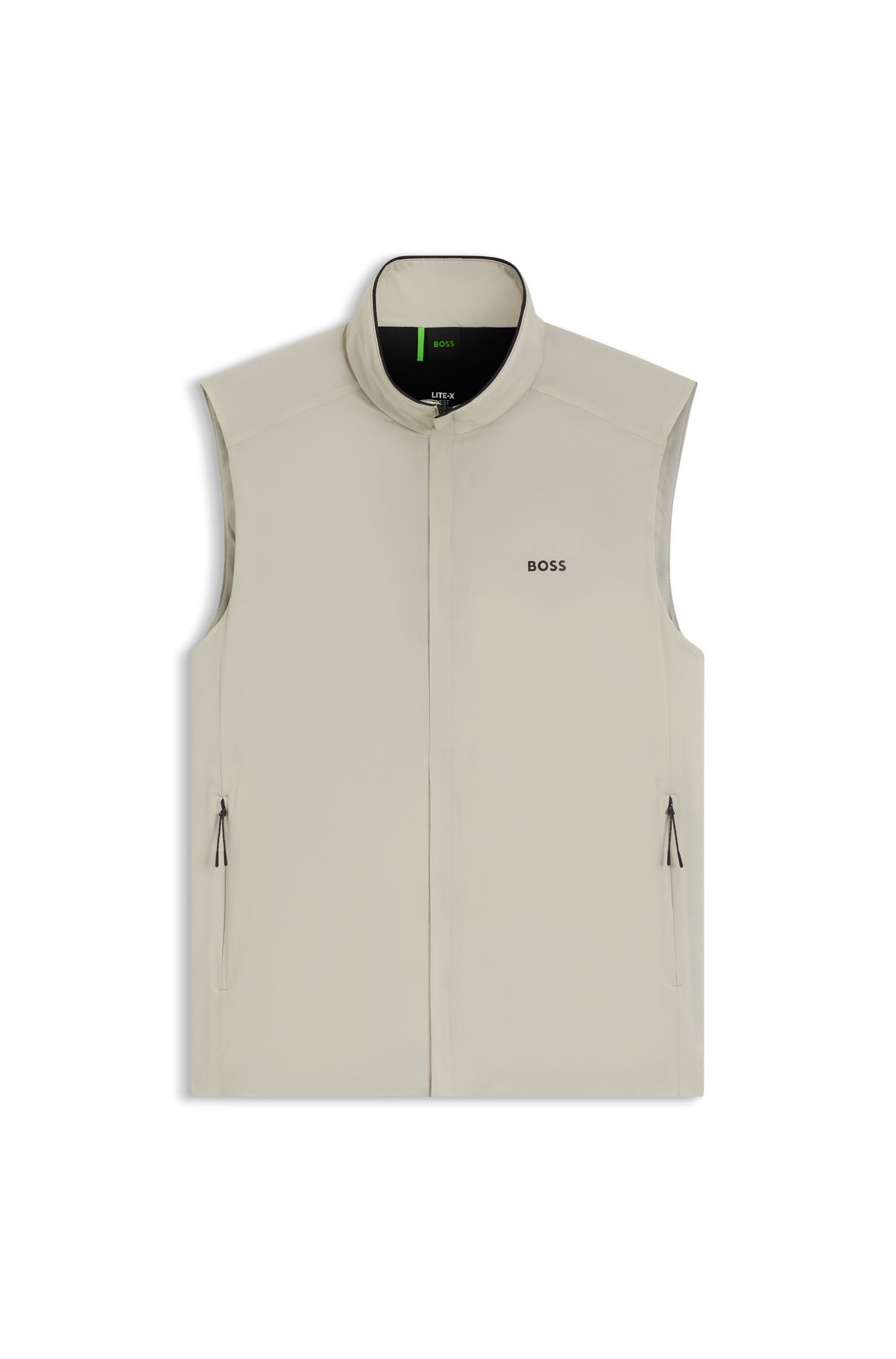 BOSS - Áo glie vải chống thấm nước có in logo