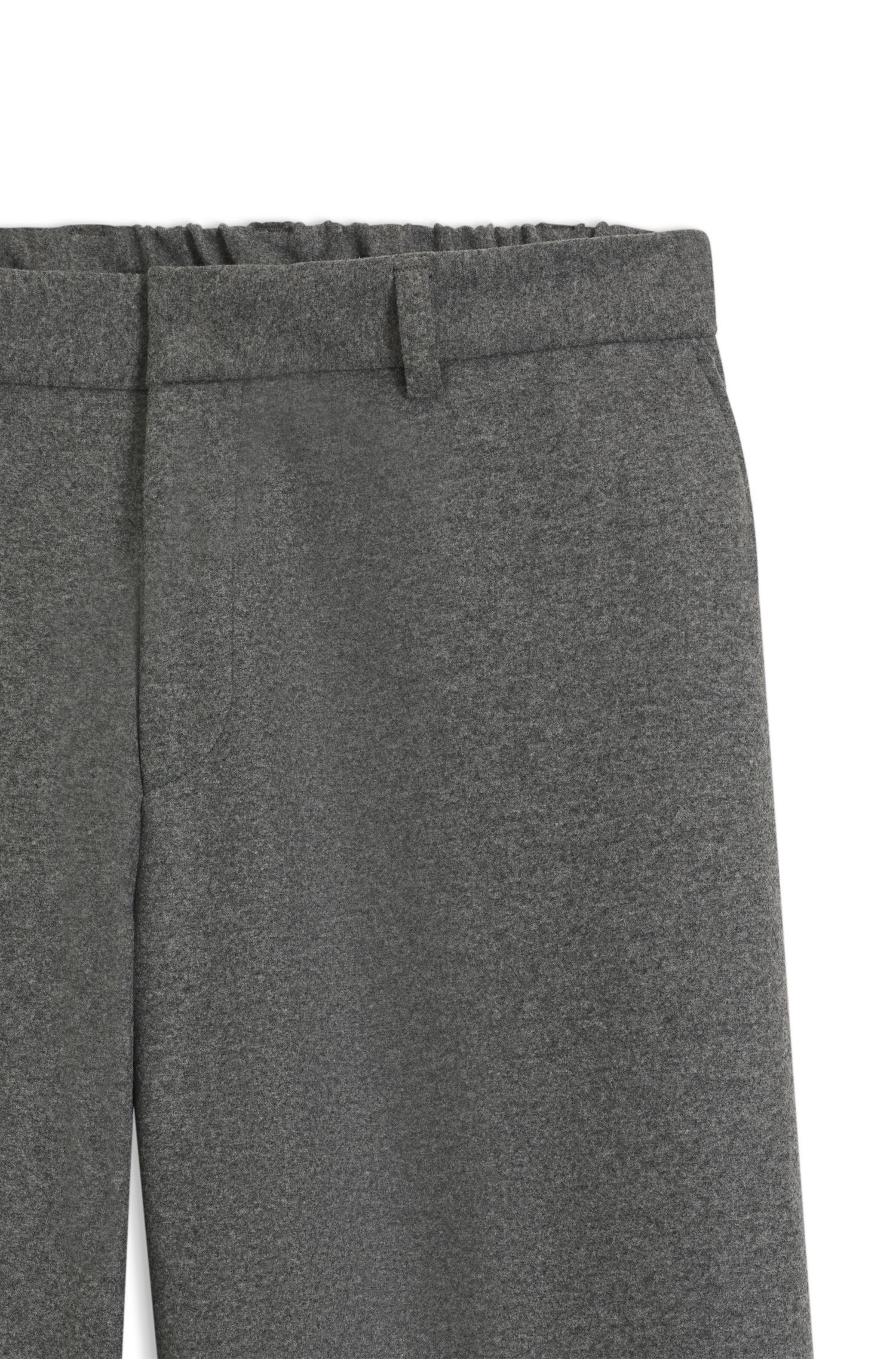 BOSS - Quần tây formal vải flannel hiệu suất