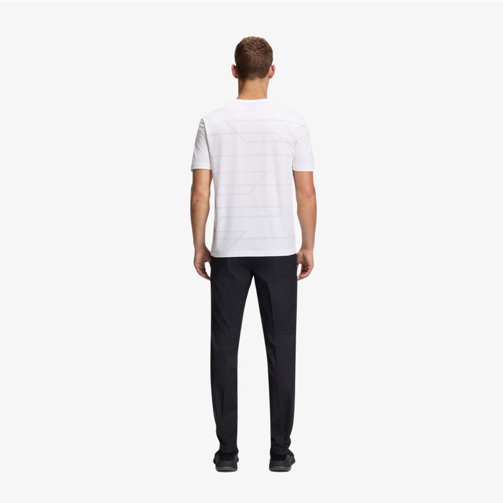 BOSS - Áo thun cotton jersey in melange