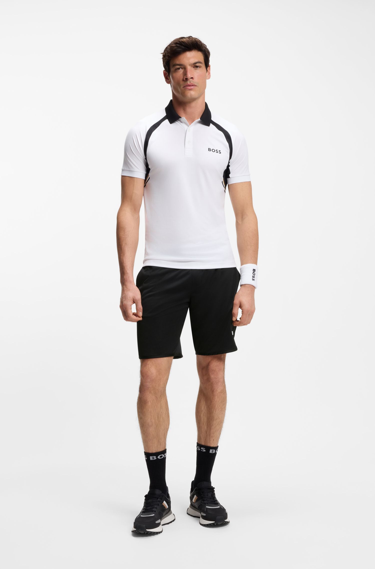 BOSS - Quần short dáng regular fit co giãn