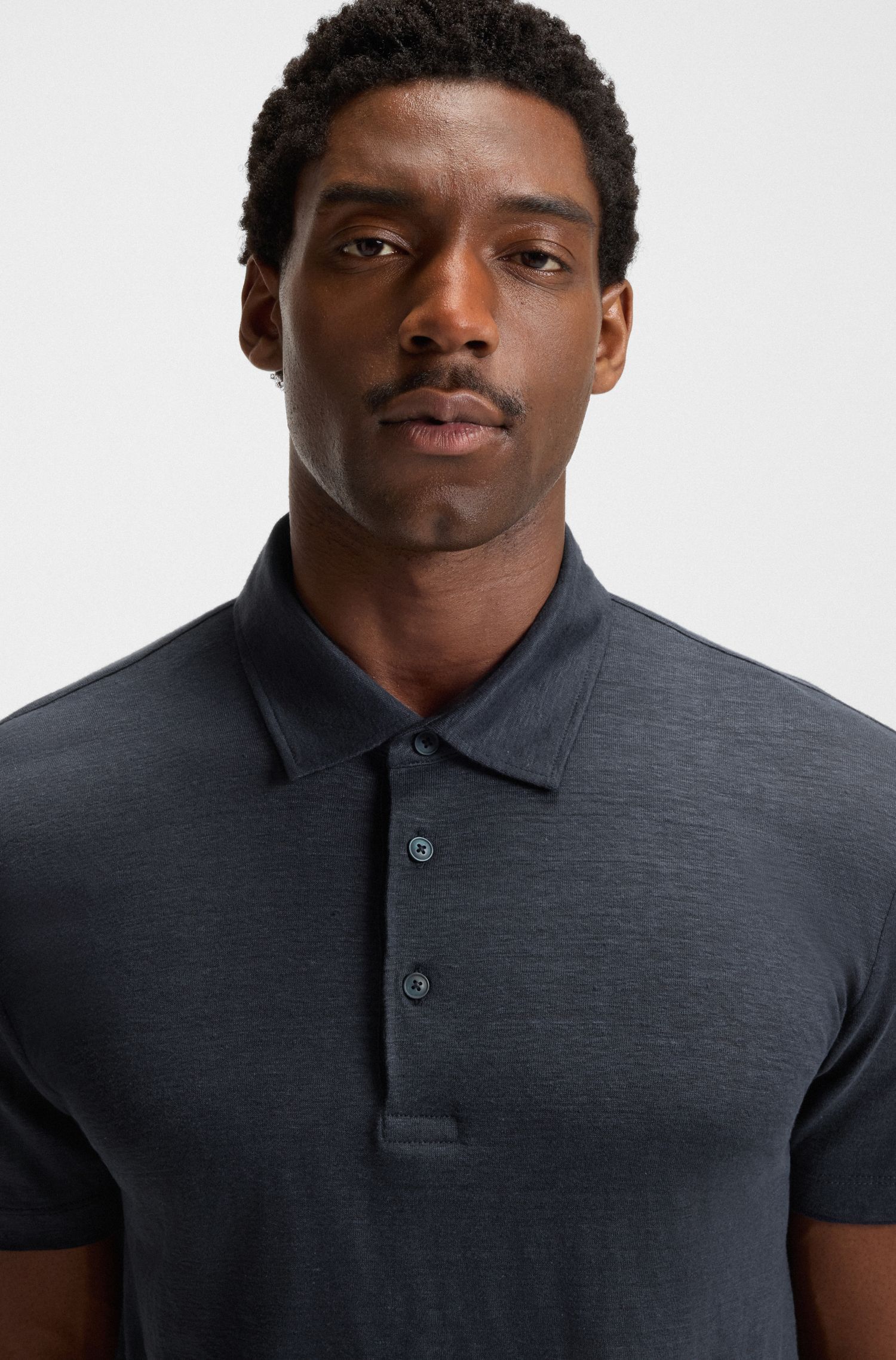 BOSS - BECKHAM x BOSS Áo polo linen