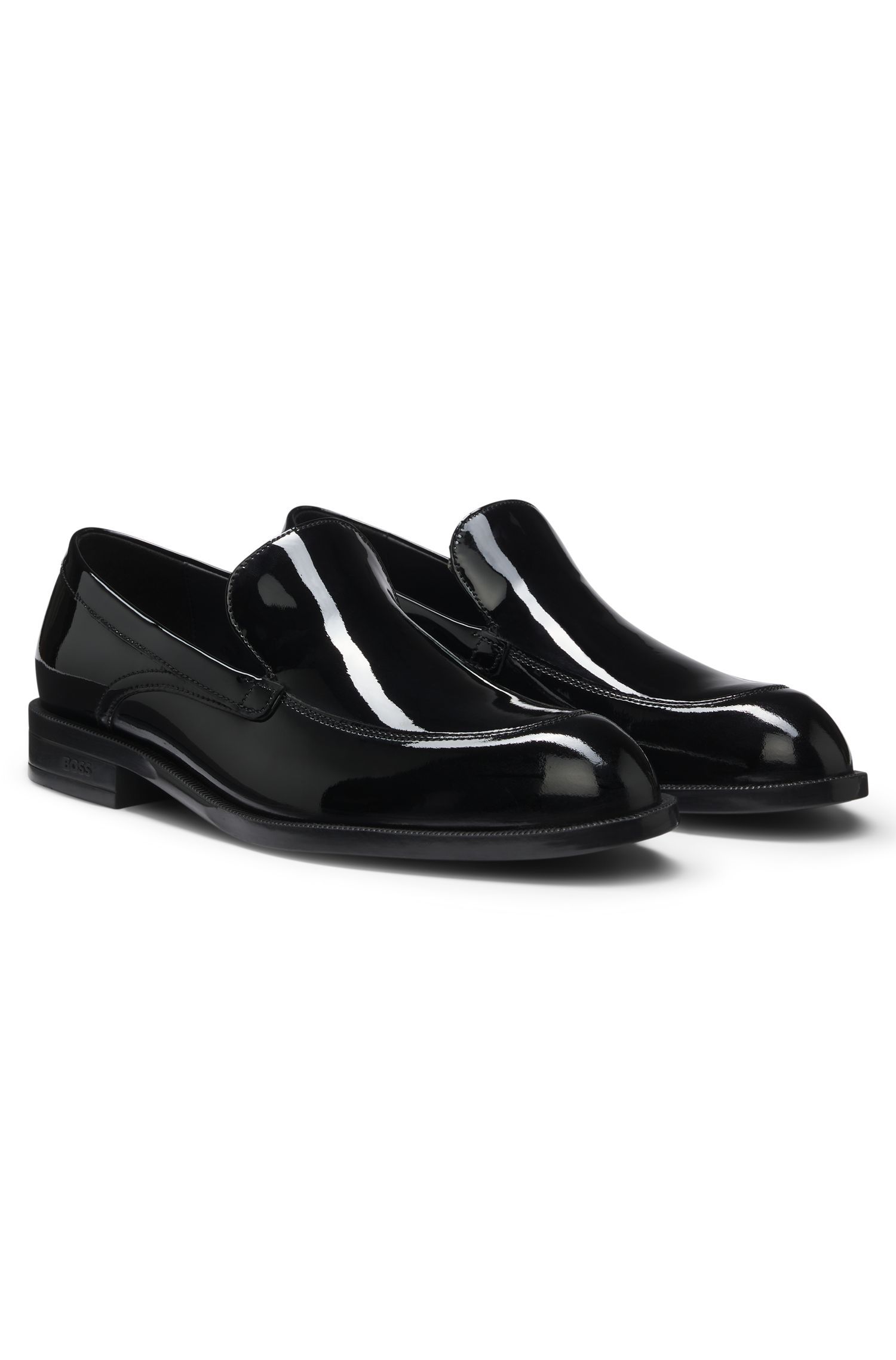 Giày loafer da bóng