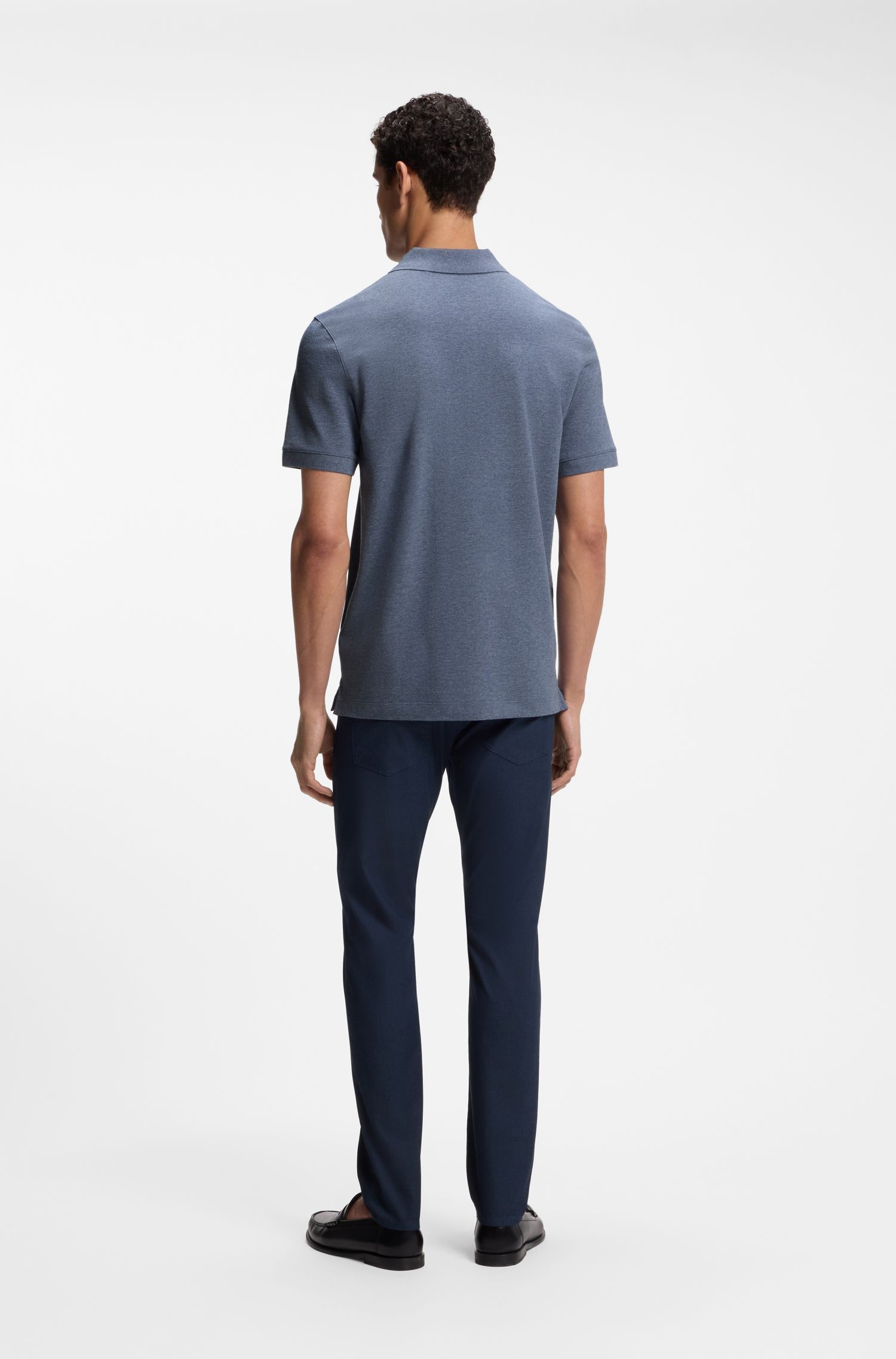 Áo polo Pallas vải cotton piqué thêu logo