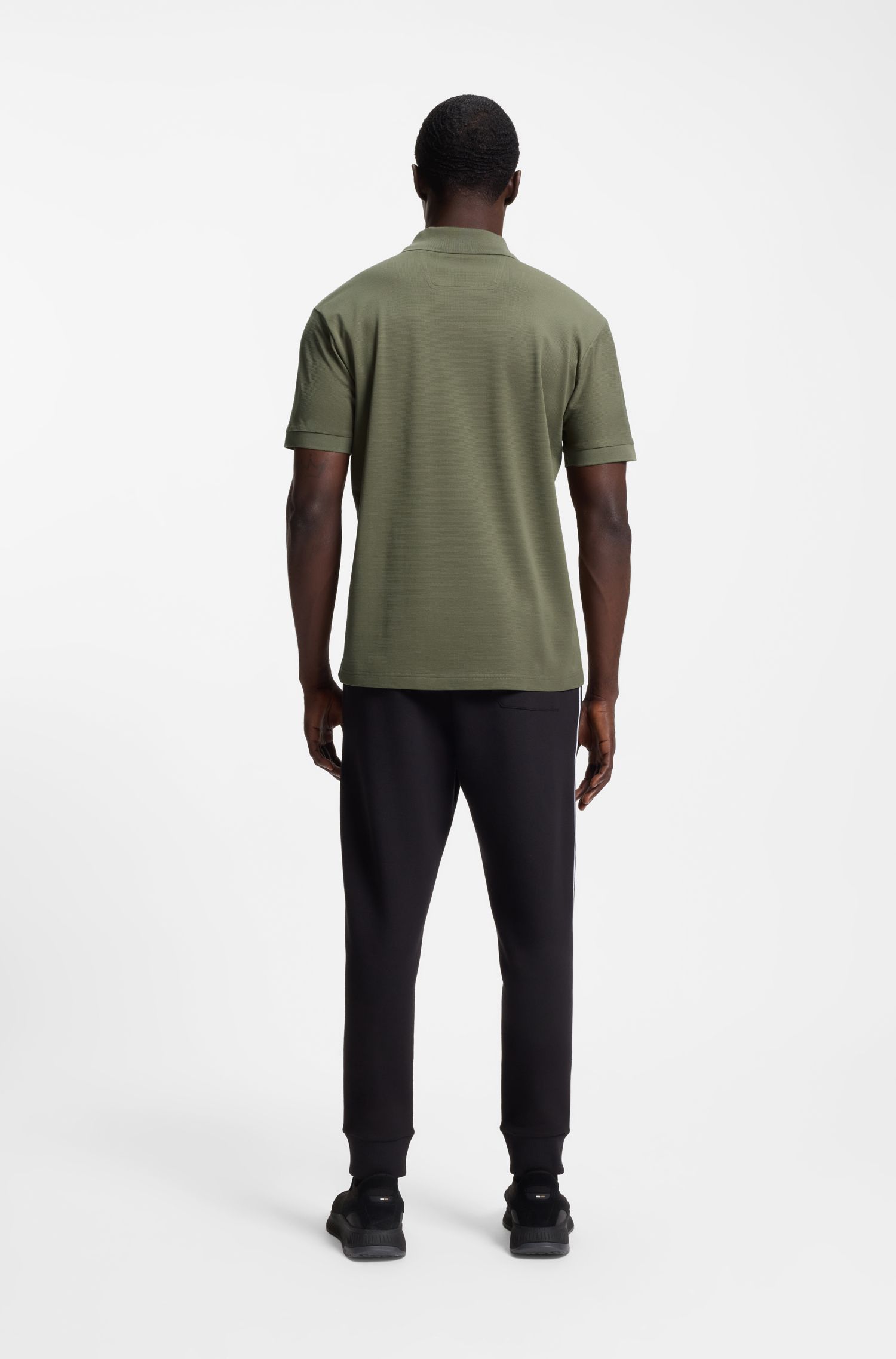 BOSS - Áo polo Paddy cotton sọc ngang