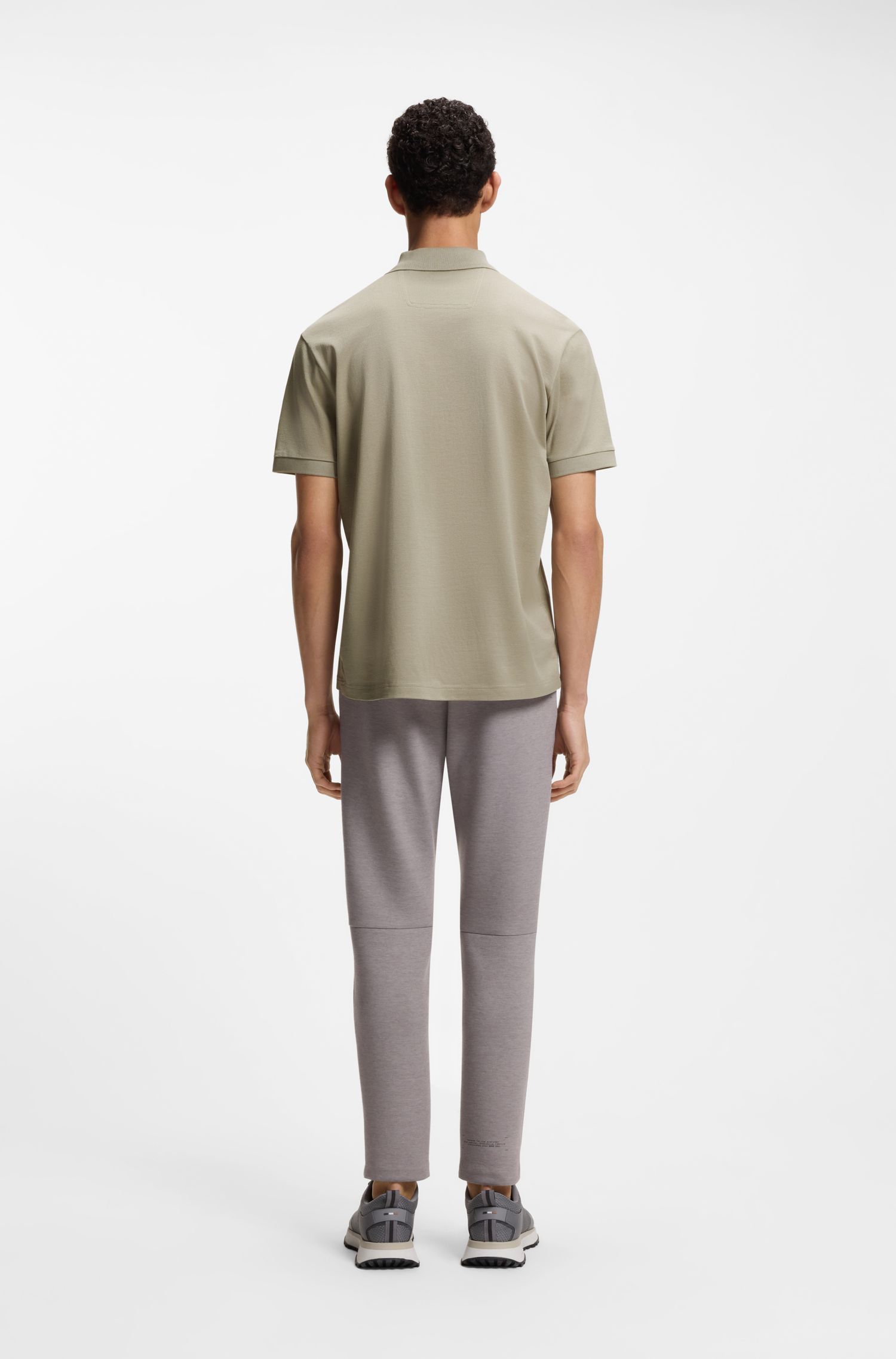 BOSS - Áo polo Paddy cotton sọc ngang