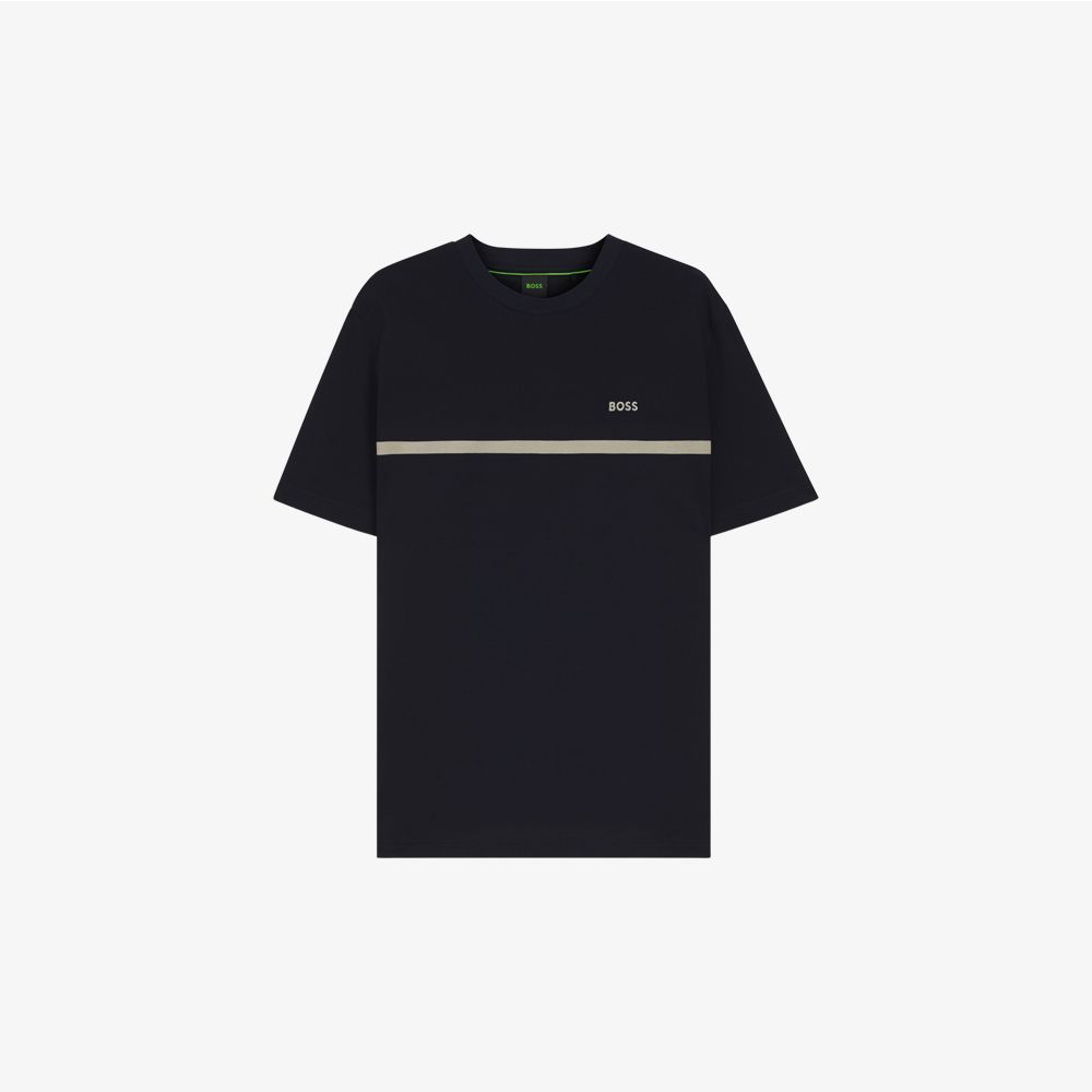 BOSS - Áo thun cotton sọc
