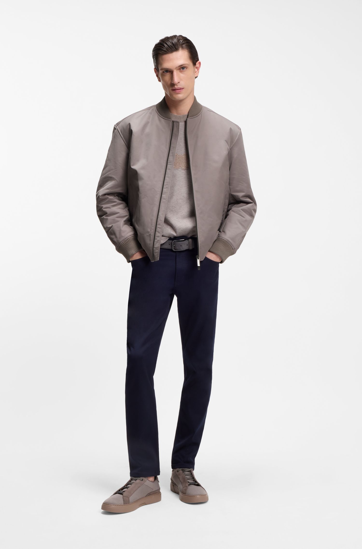 BOSS x ASTON MARTIN Áo khoác twill bomber chống nước