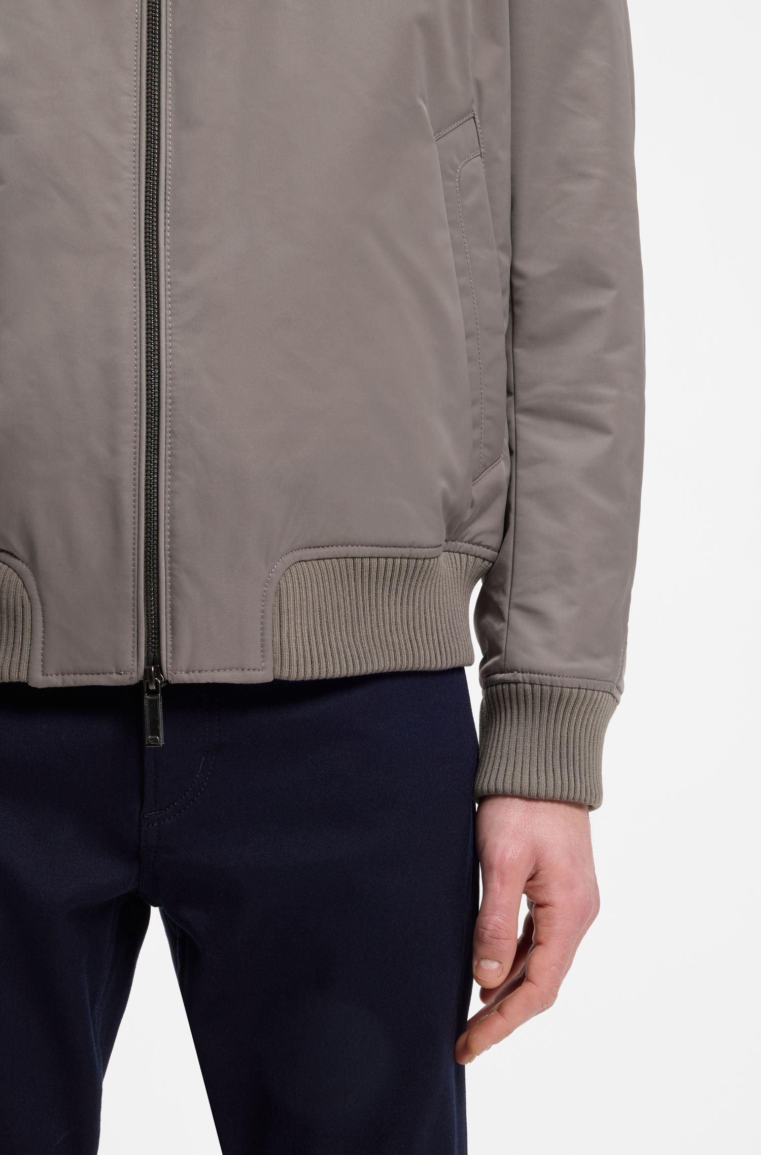 BOSS x ASTON MARTIN Áo khoác twill bomber chống nước