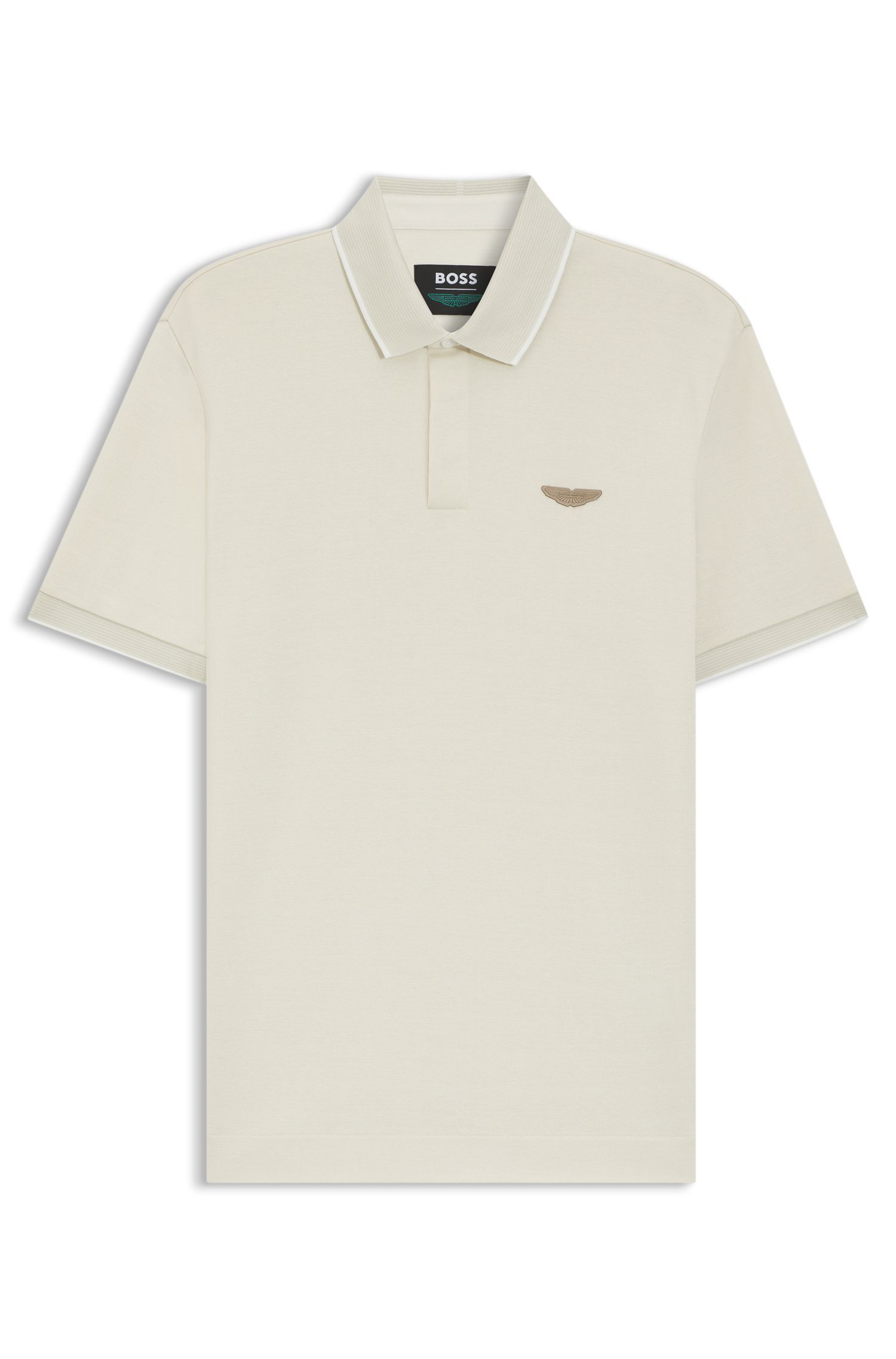 BOSS x ASTON MARTIN Áo polo cotton pha len