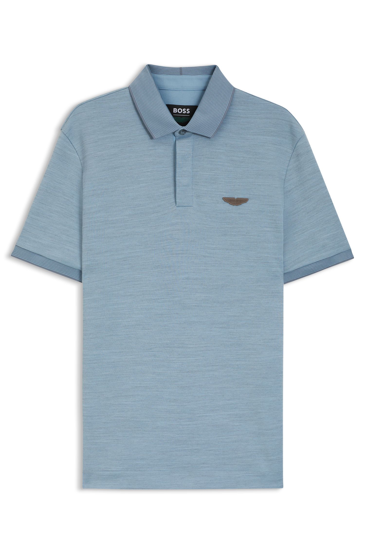 BOSS x ASTON MARTIN Áo polo cotton pha len