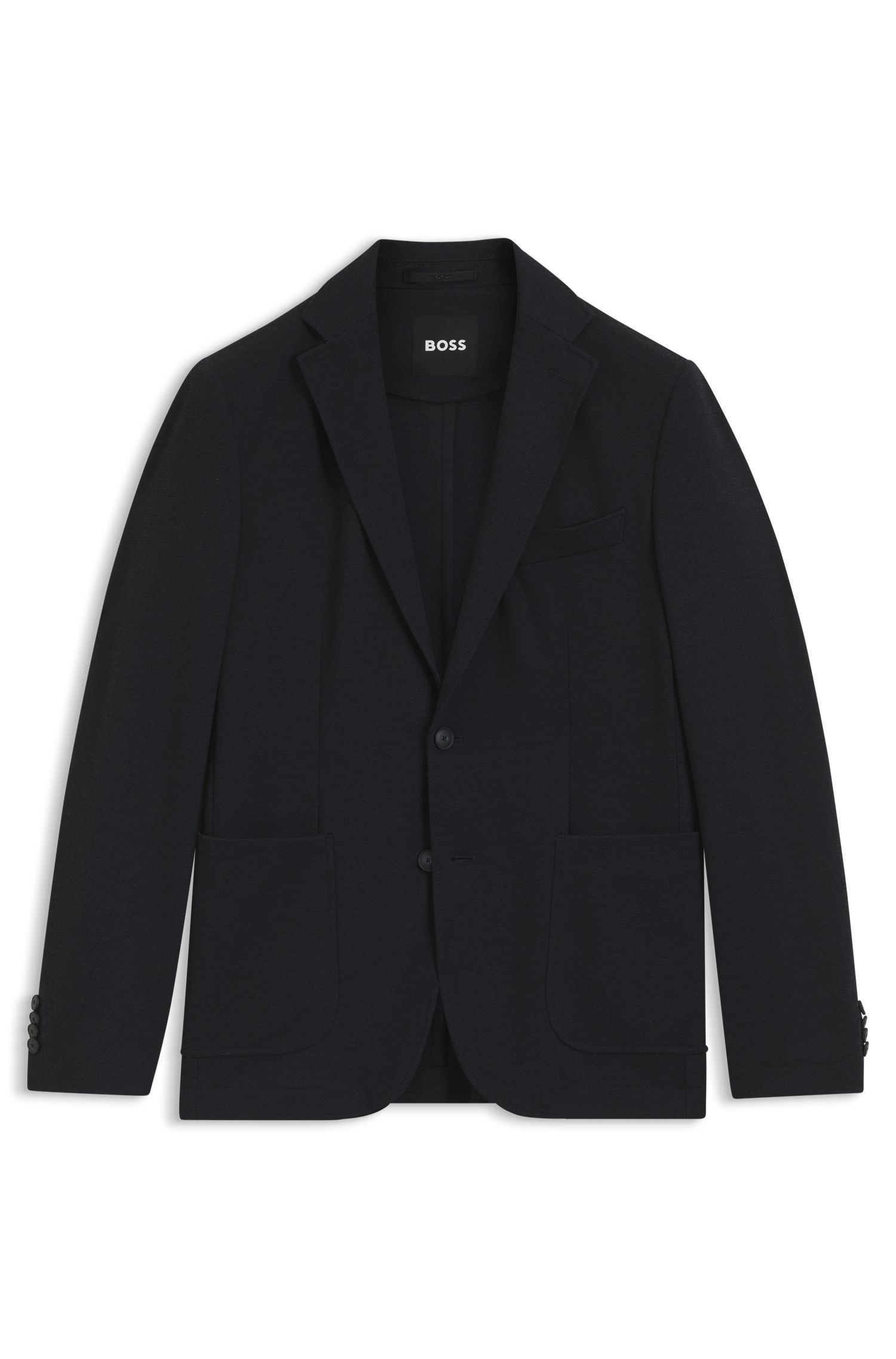 BOSS - Áo khoác dáng Slim-fit co giãn