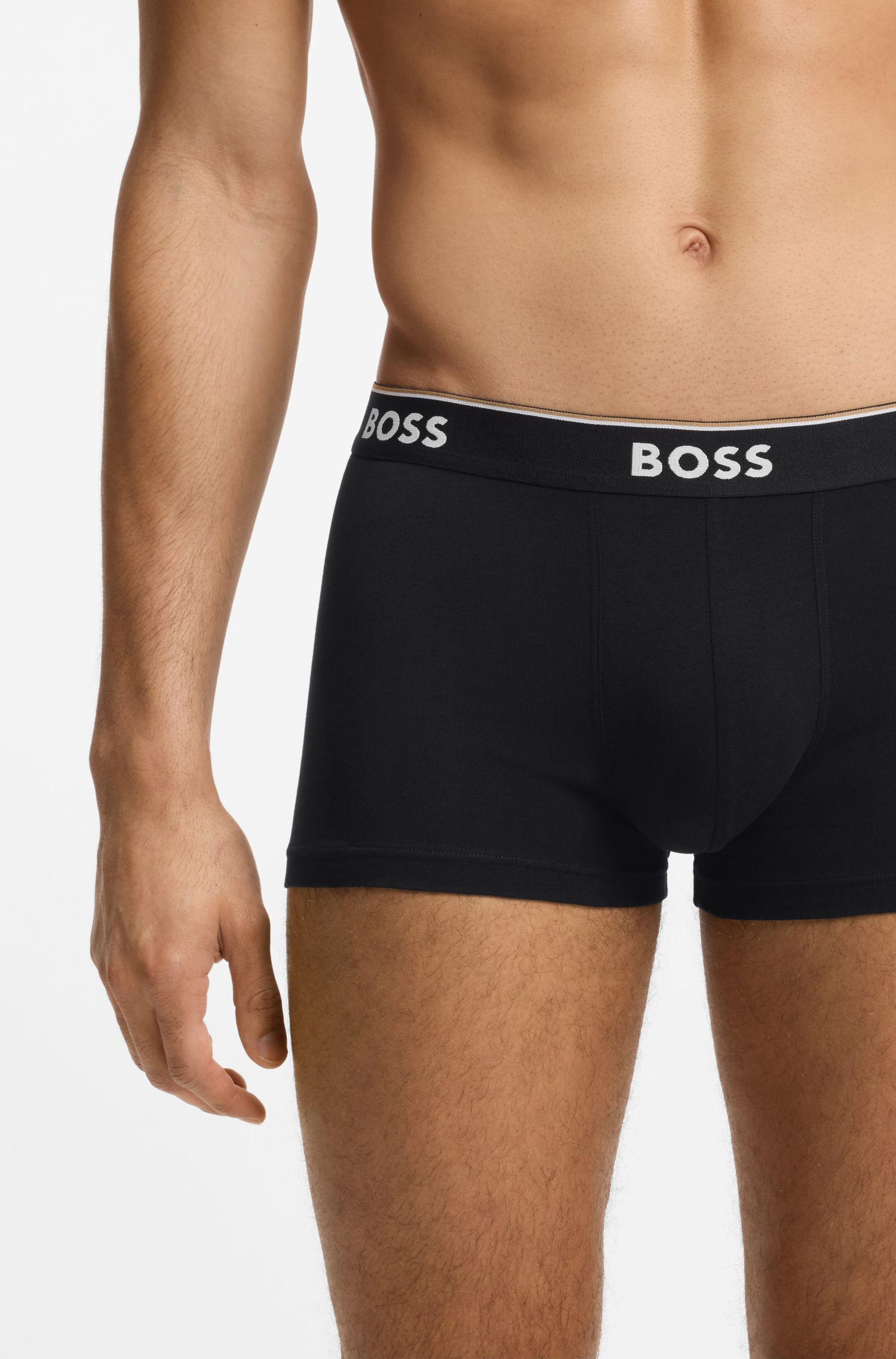 BOSS - Bộ 3 quần lót dáng trunk vải cotton co giãn
