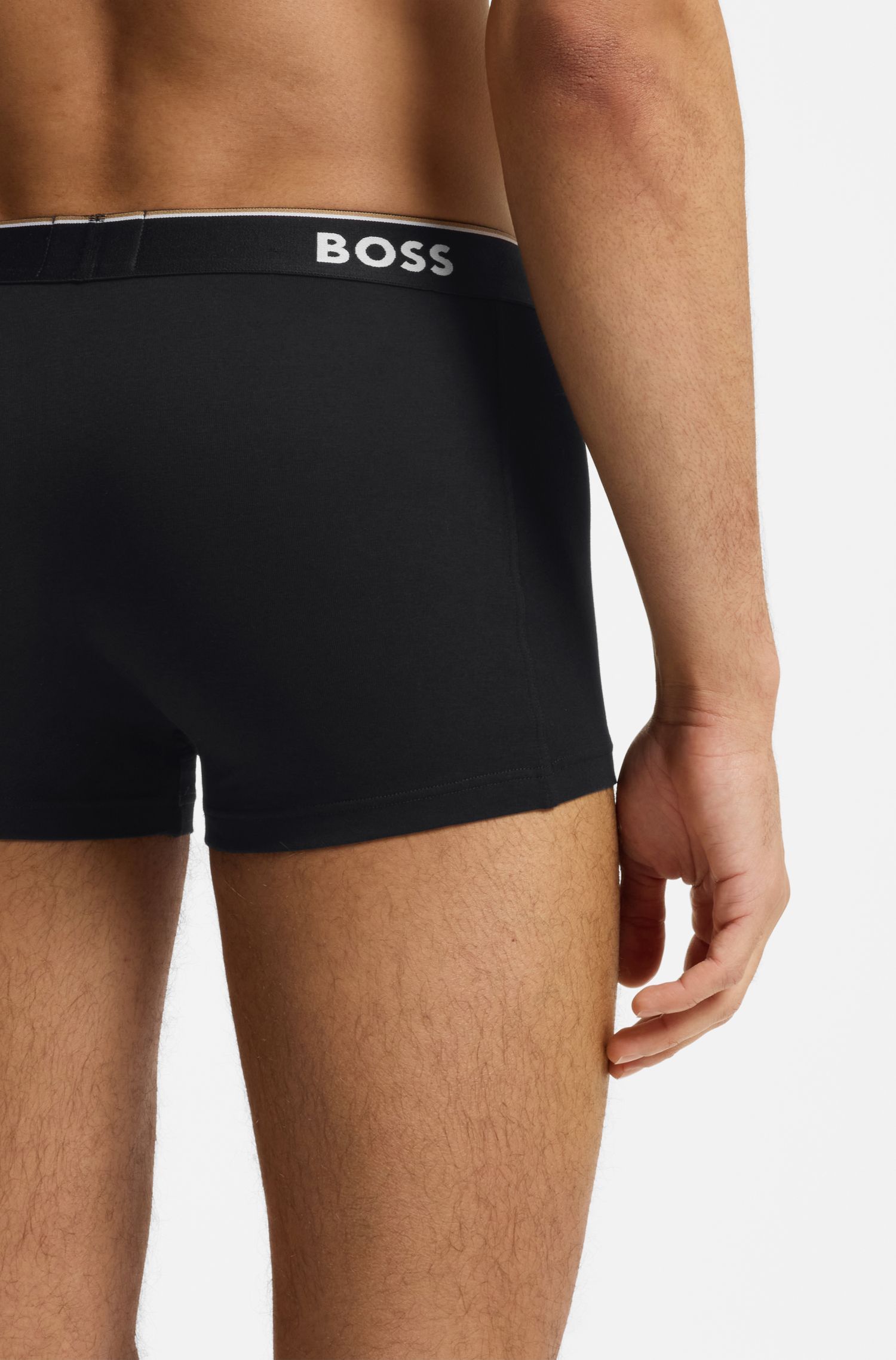 BOSS - Bộ 3 quần lót dáng trunk vải cotton co giãn