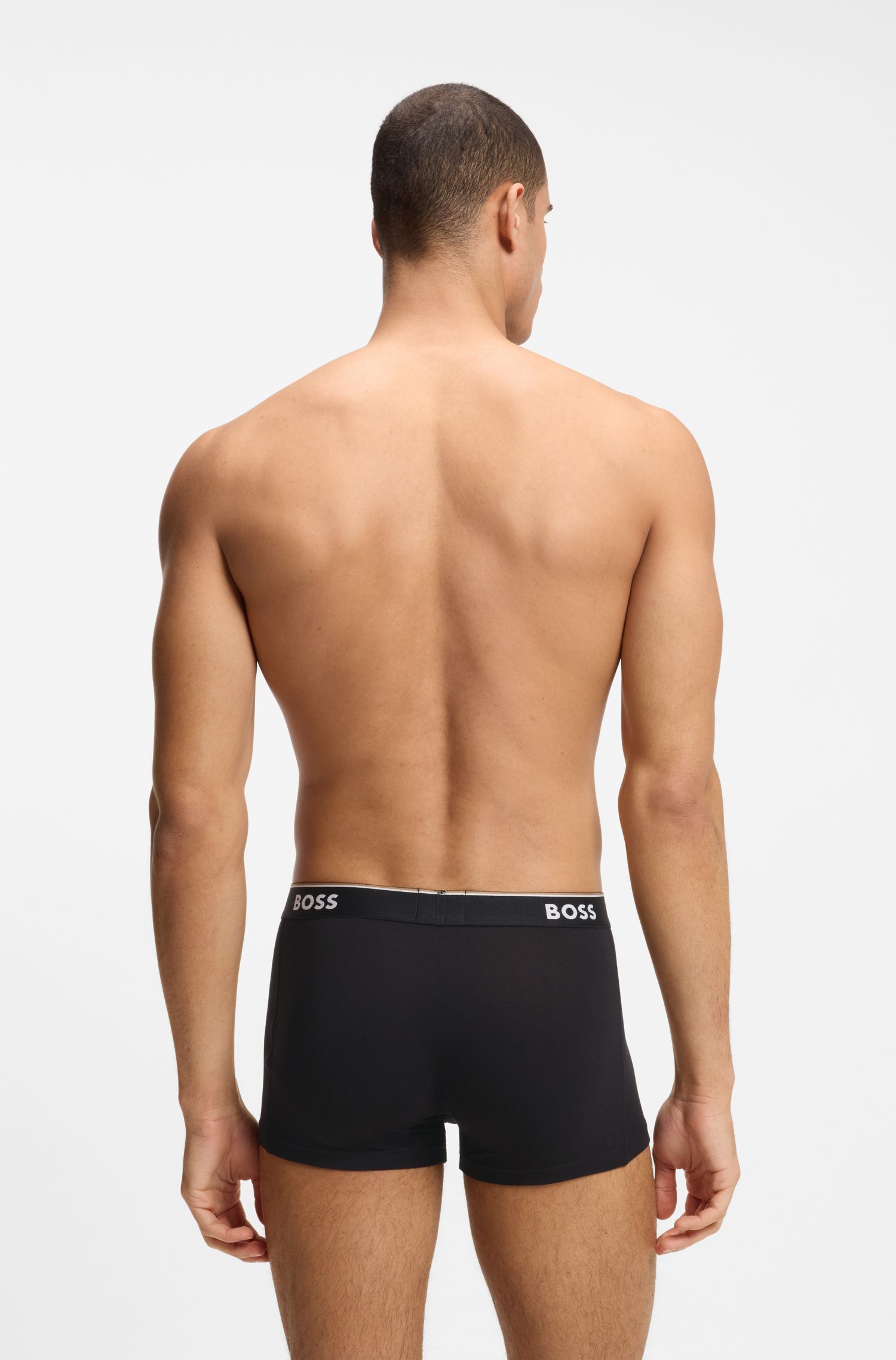 BOSS - Bộ 3 quần lót dáng trunk vải cotton co giãn
