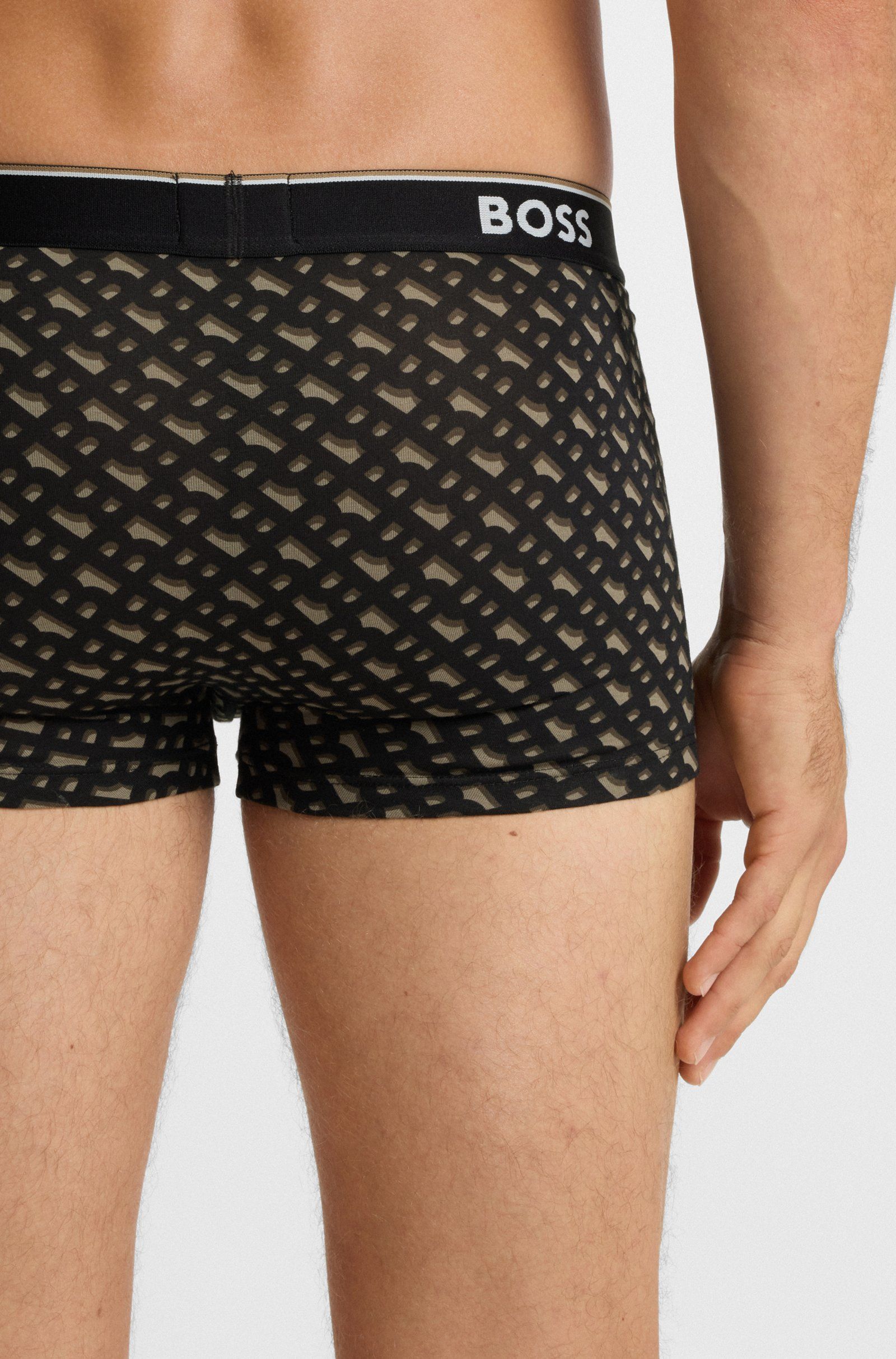 BOSS - Bộ 3 quần lót dáng trunk vải cotton co giãn