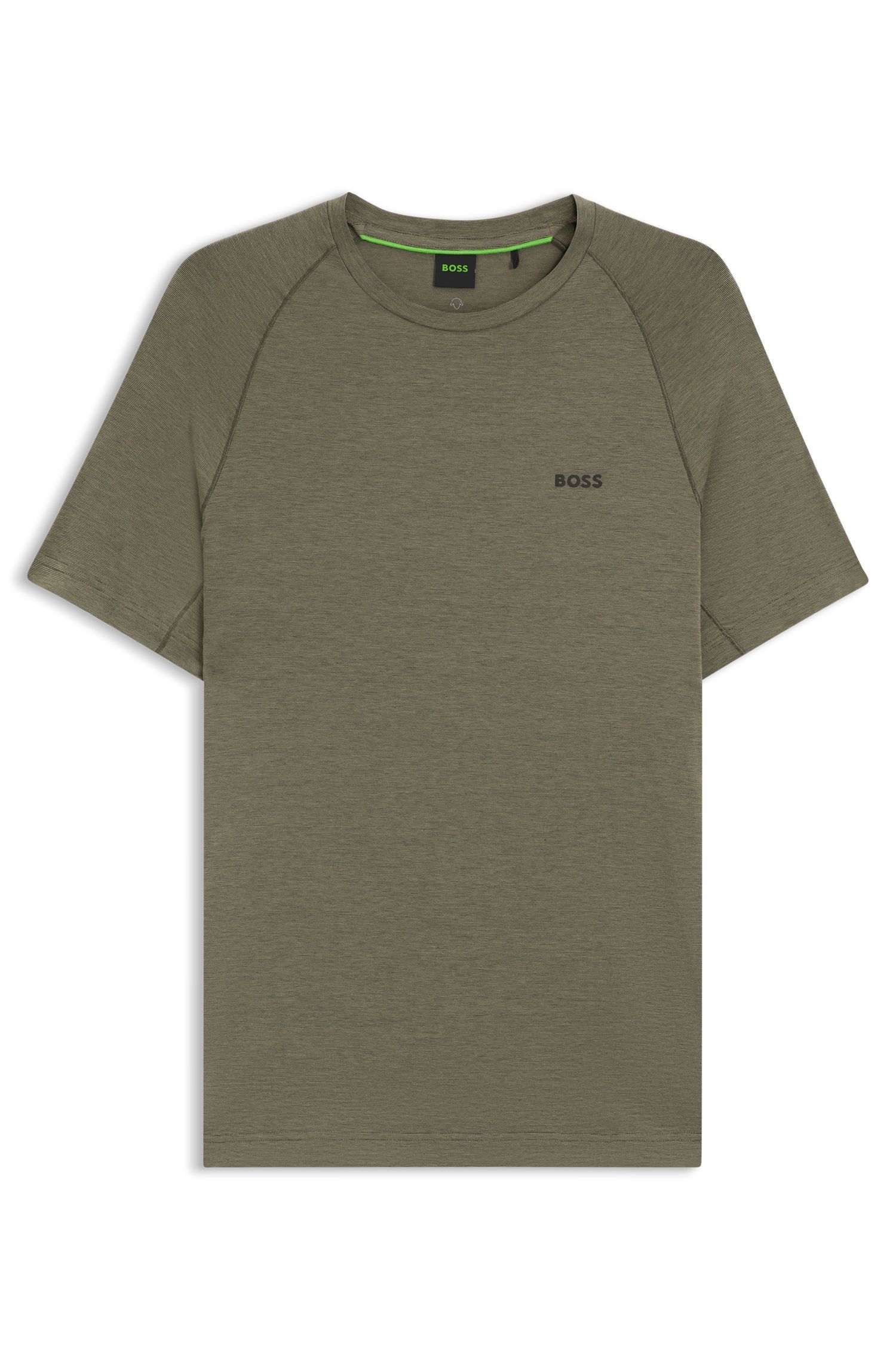 BOSS - Áo thun thể thao dáng slim-fit kiểm soát ẩm