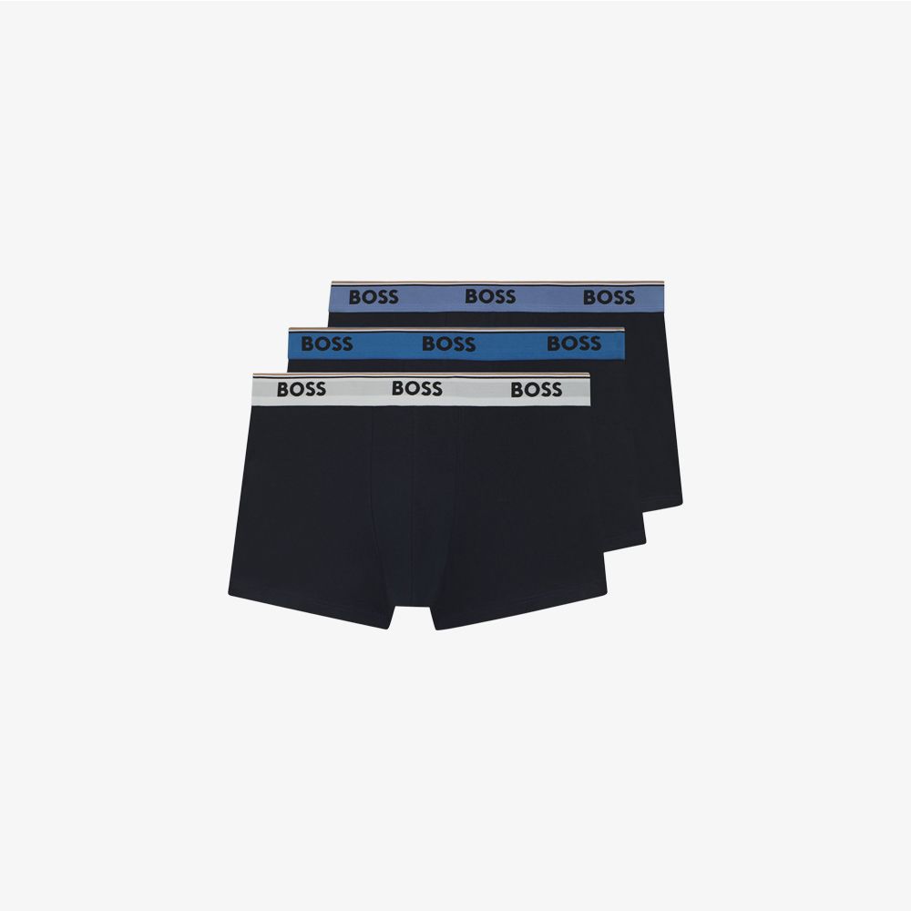 BOSS - Bộ ba quần lót dáng trunks vải cotton co giãn