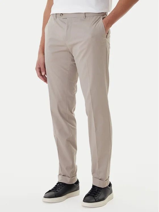 Quần tây dáng slim-fit vải cotton co giãn có thể giặt