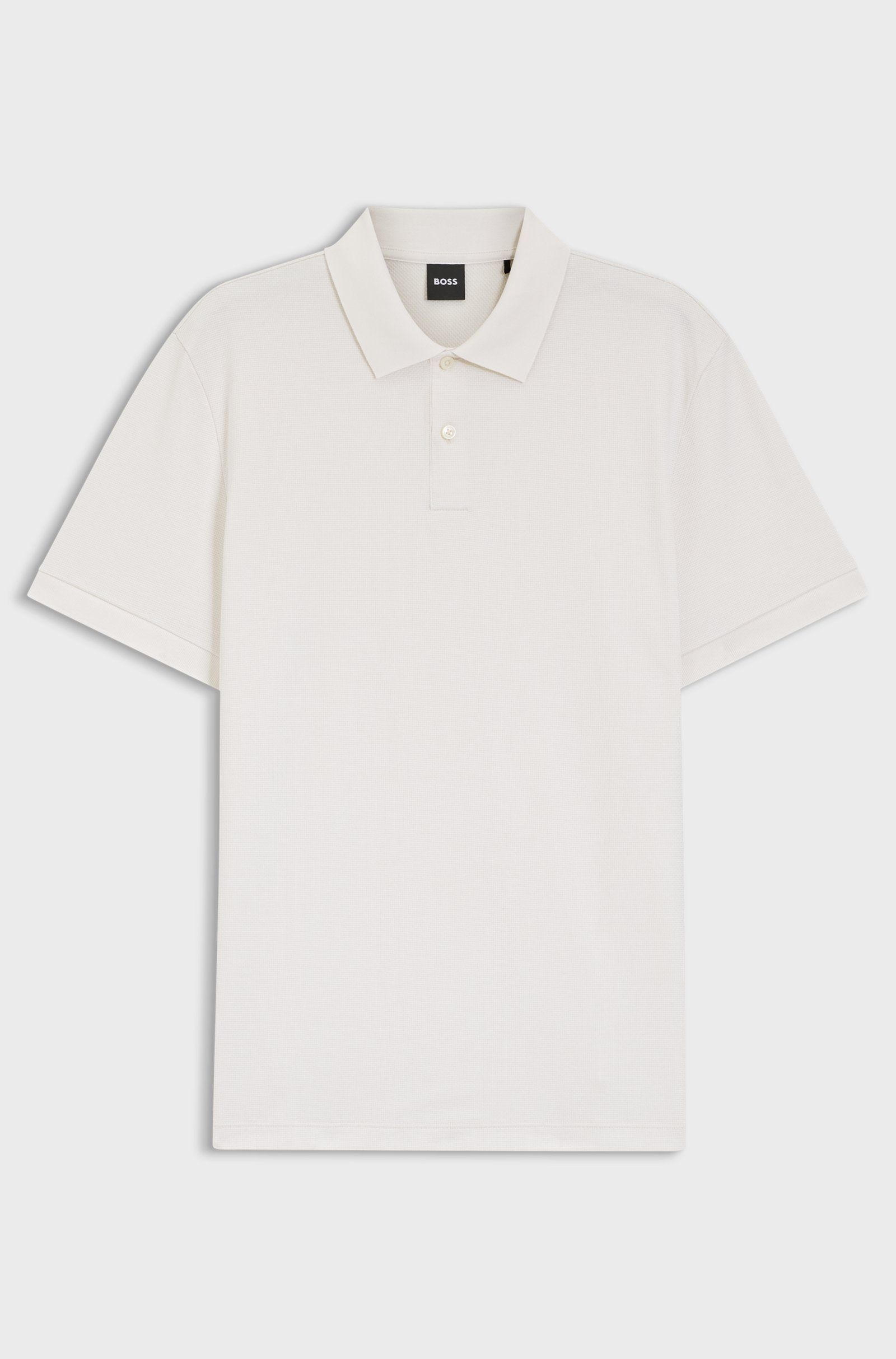 BOSS - Áo polo vải cotton cấu trúc bubble