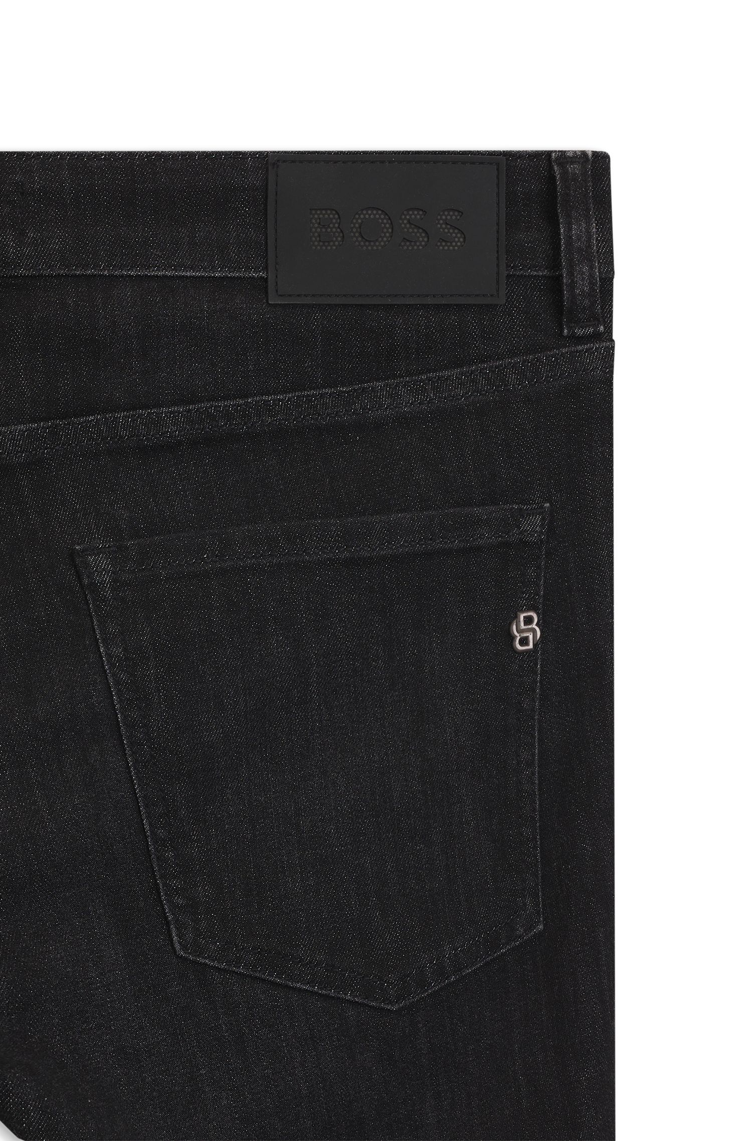 BOSS - Quần jeans dáng slim-fit từ vải denim chống nhăn