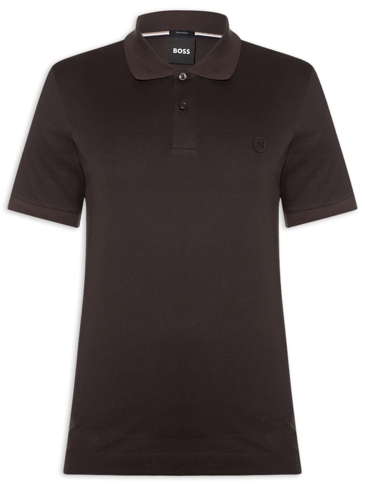 BOSS - Áo polo cotton piqué hoạ tiết chữ B