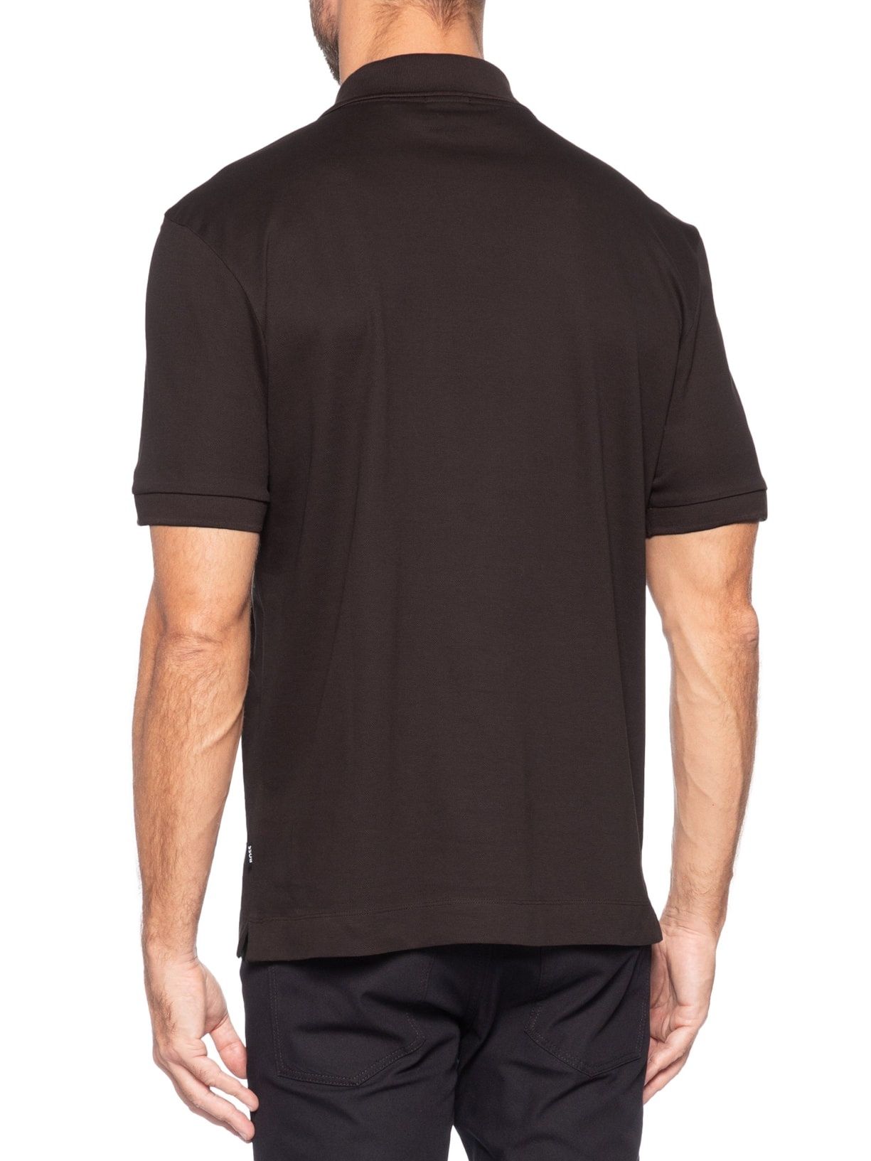 BOSS - Áo polo cotton piqué hoạ tiết chữ B