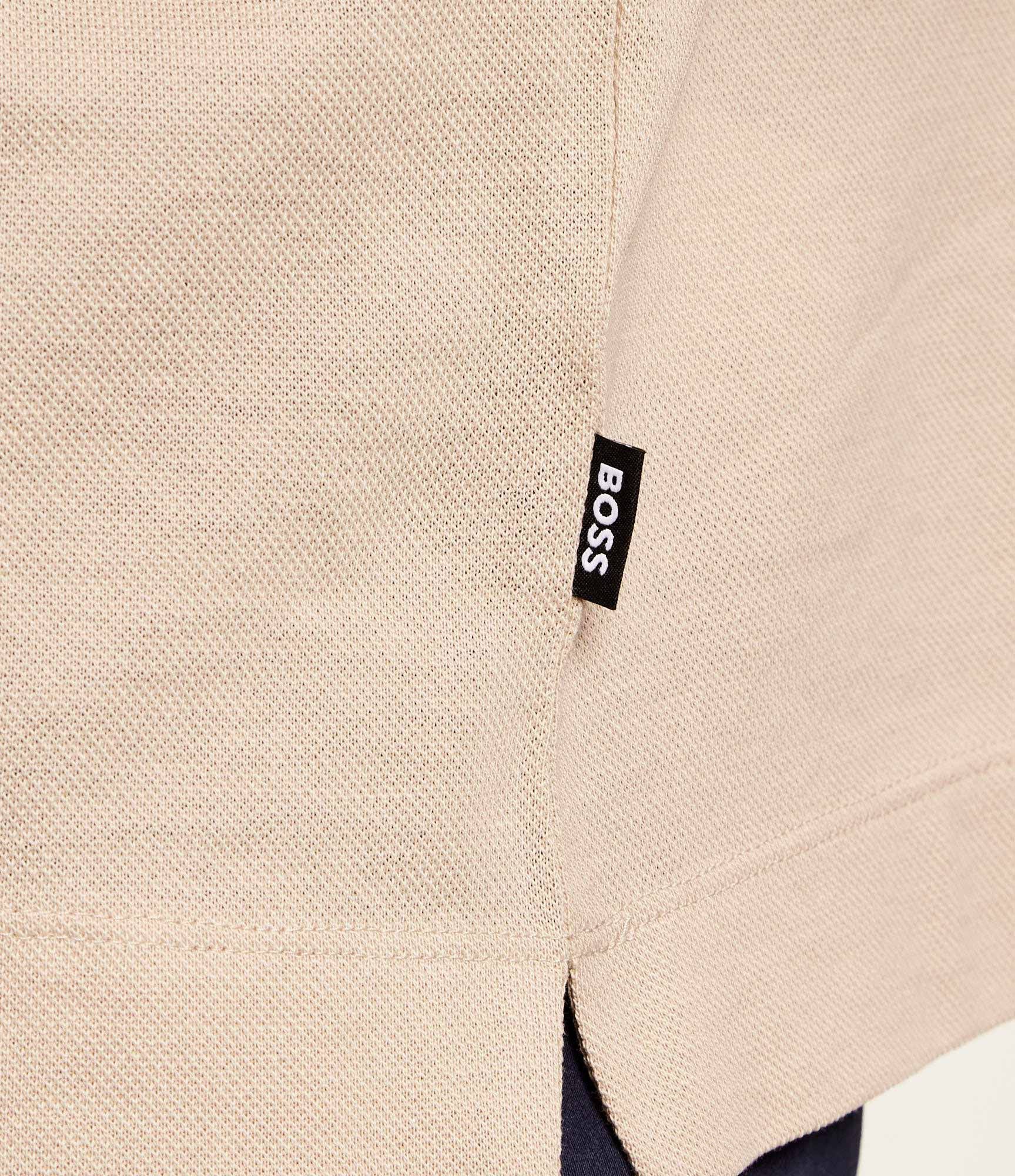 BOSS - Áo polo cotton piqué hoạ tiết chữ B