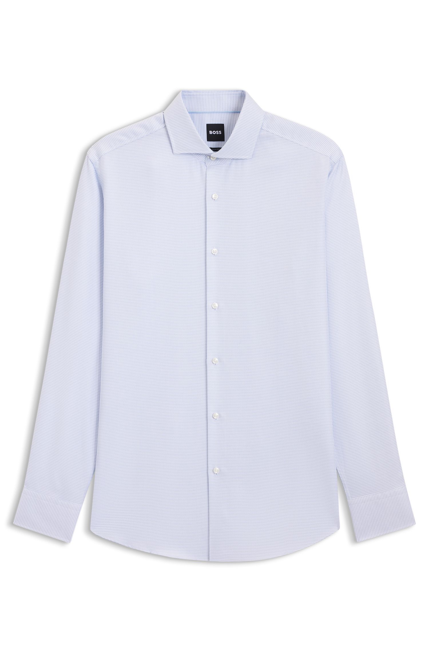 BOSS - Áo sơ mi cotton twill dáng slim fit