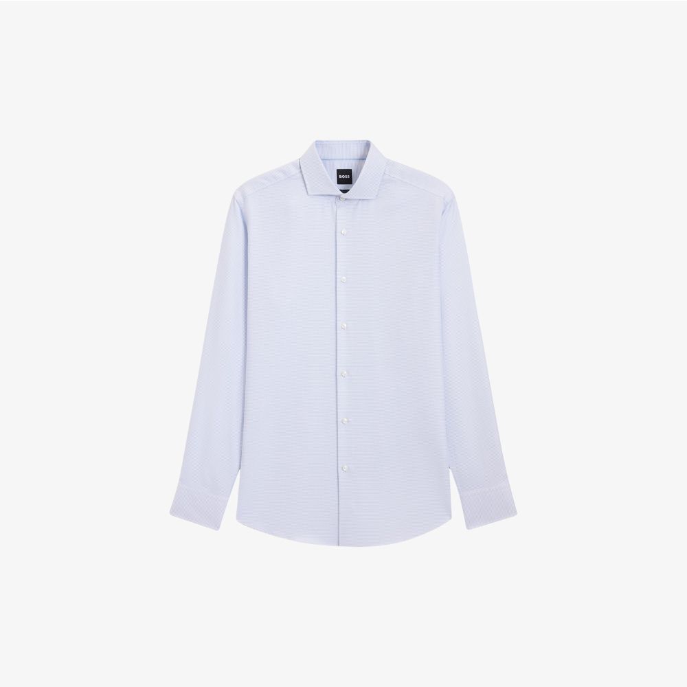 BOSS - Áo sơ mi cotton twill dáng slim fit