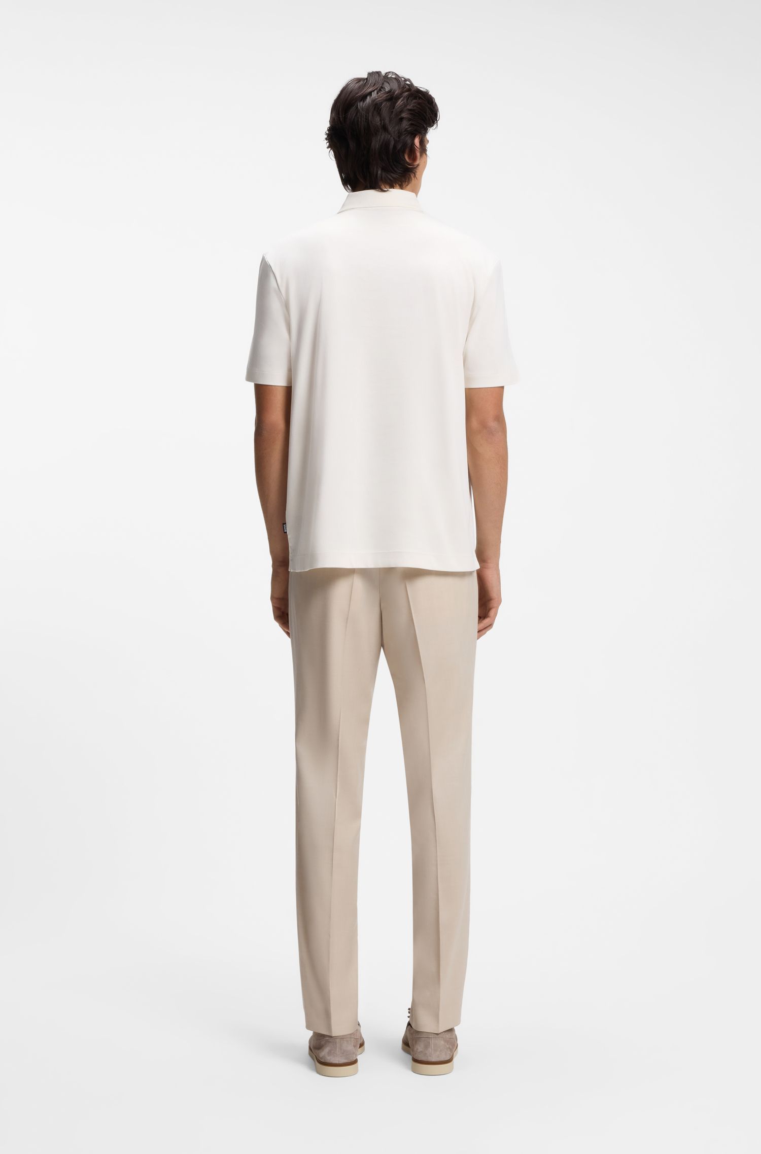 BOSS - Áo polo cotton mịn