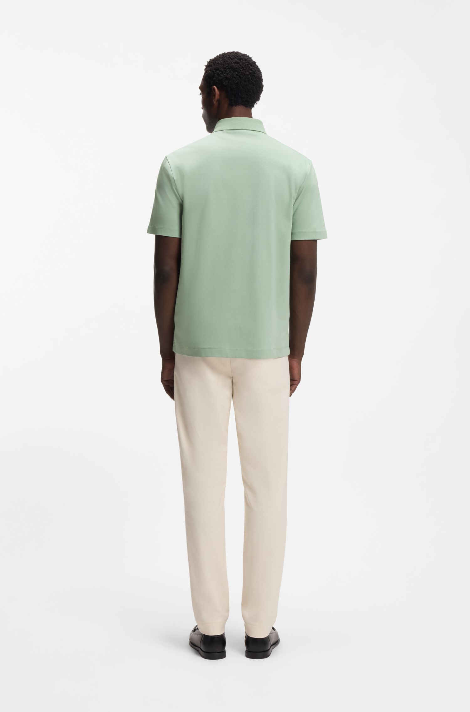 BOSS - Áo polo cotton mịn