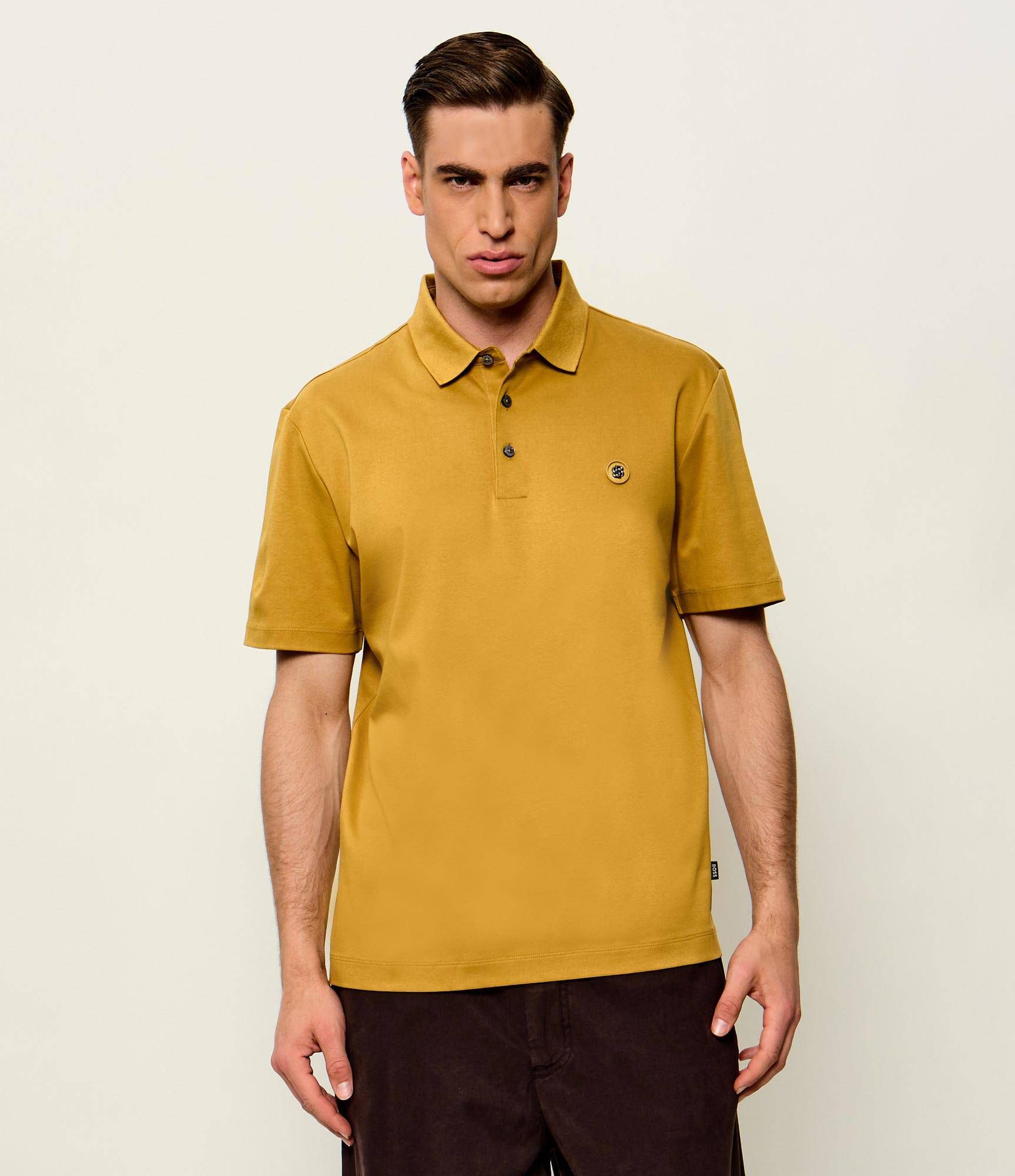 BOSS - Áo polo cotton mịn