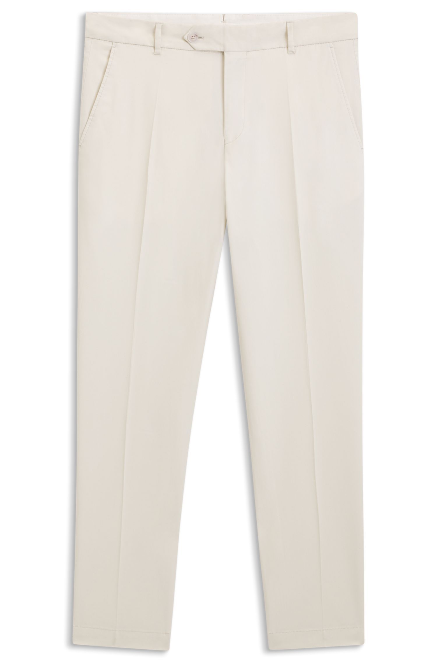 BOSS - Quần dài tapered-fit co giãn