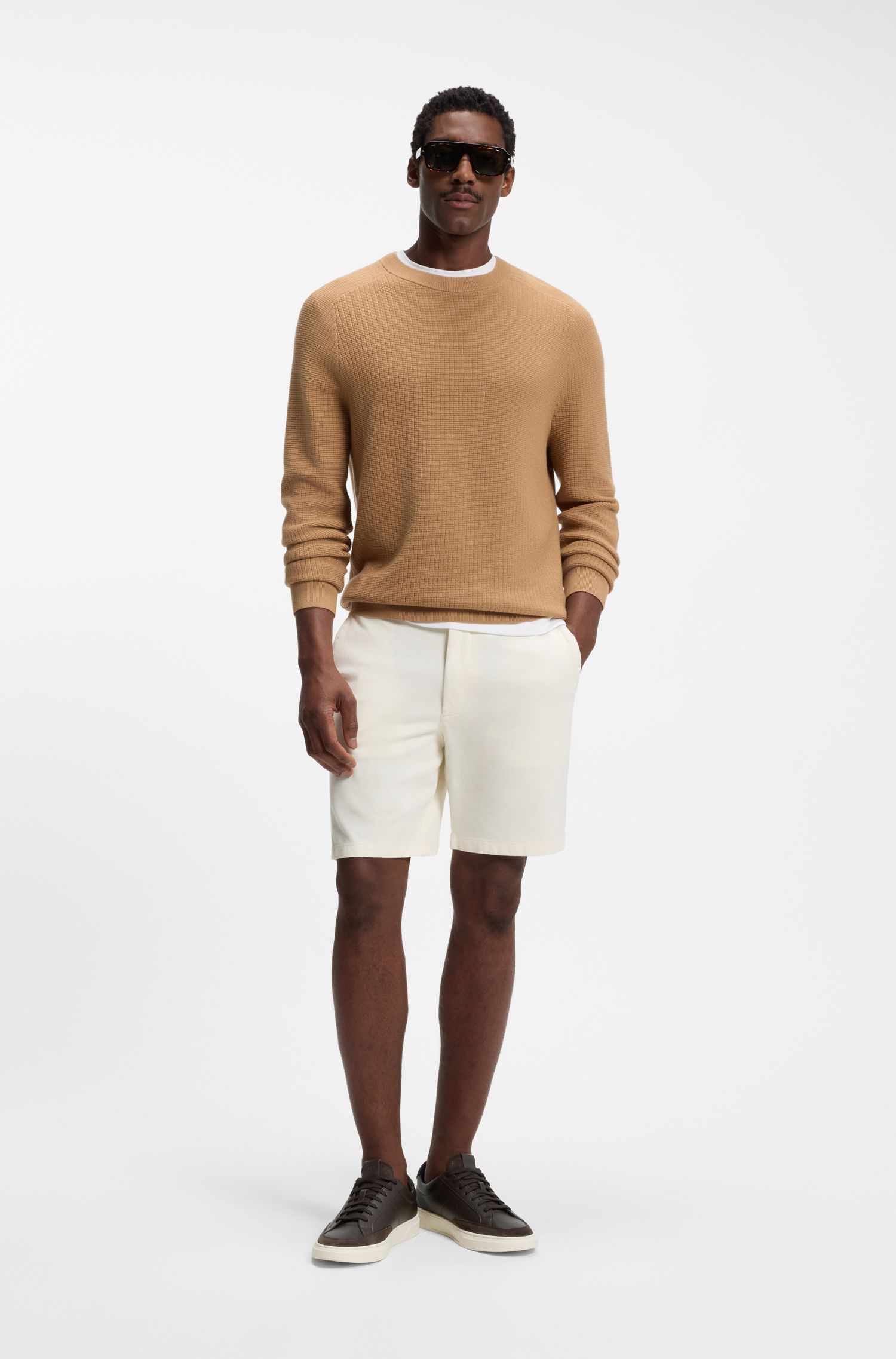 BOSS - Quần short cotton co giãn modern fit