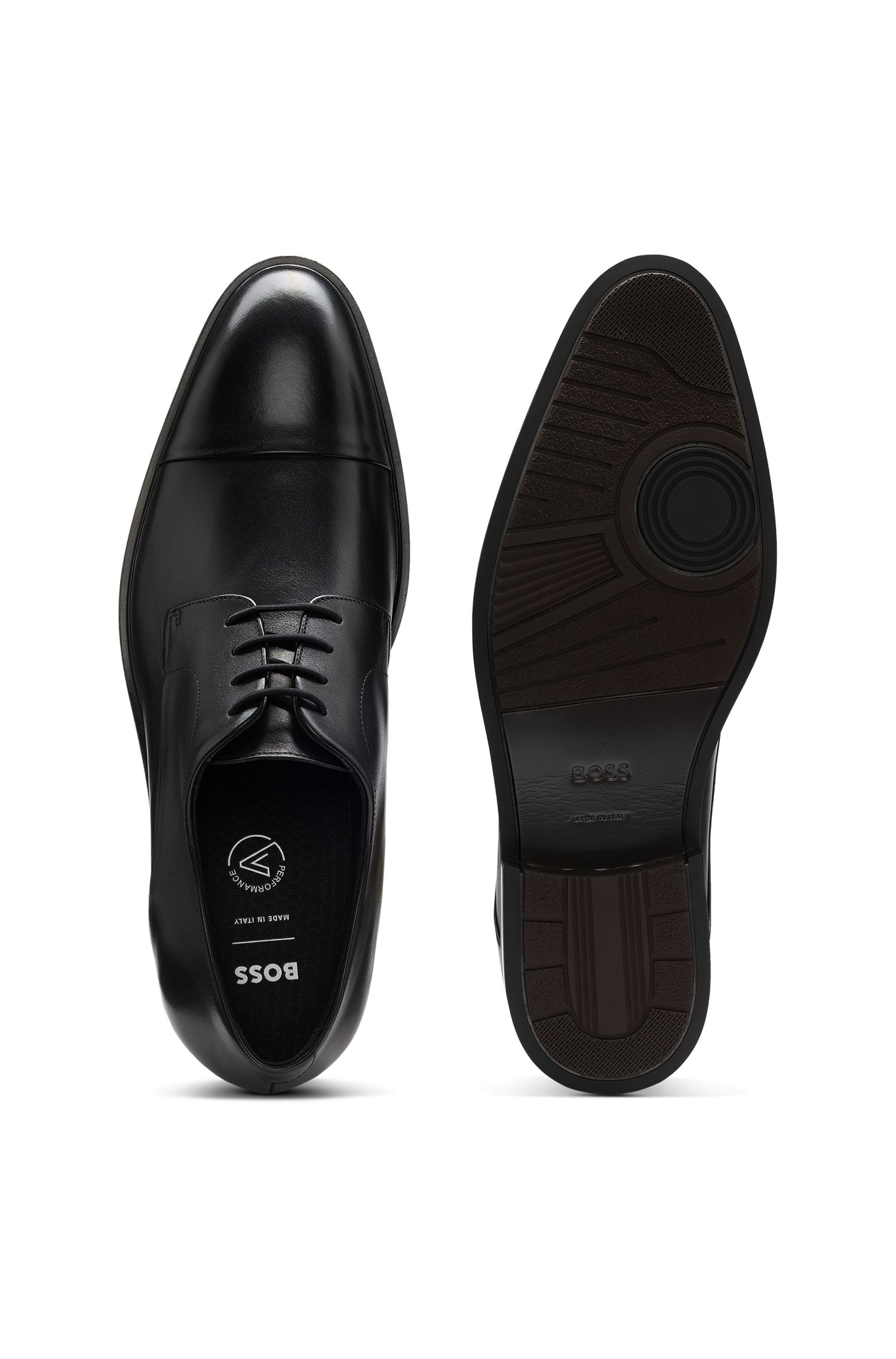 BOSS - Giày Derby da mũi chỉ