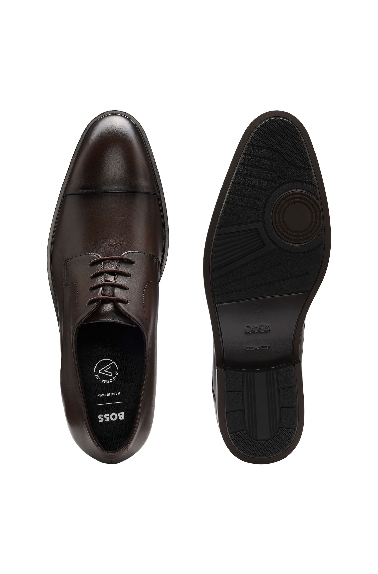 BOSS - Giày Derby da mũi chỉ