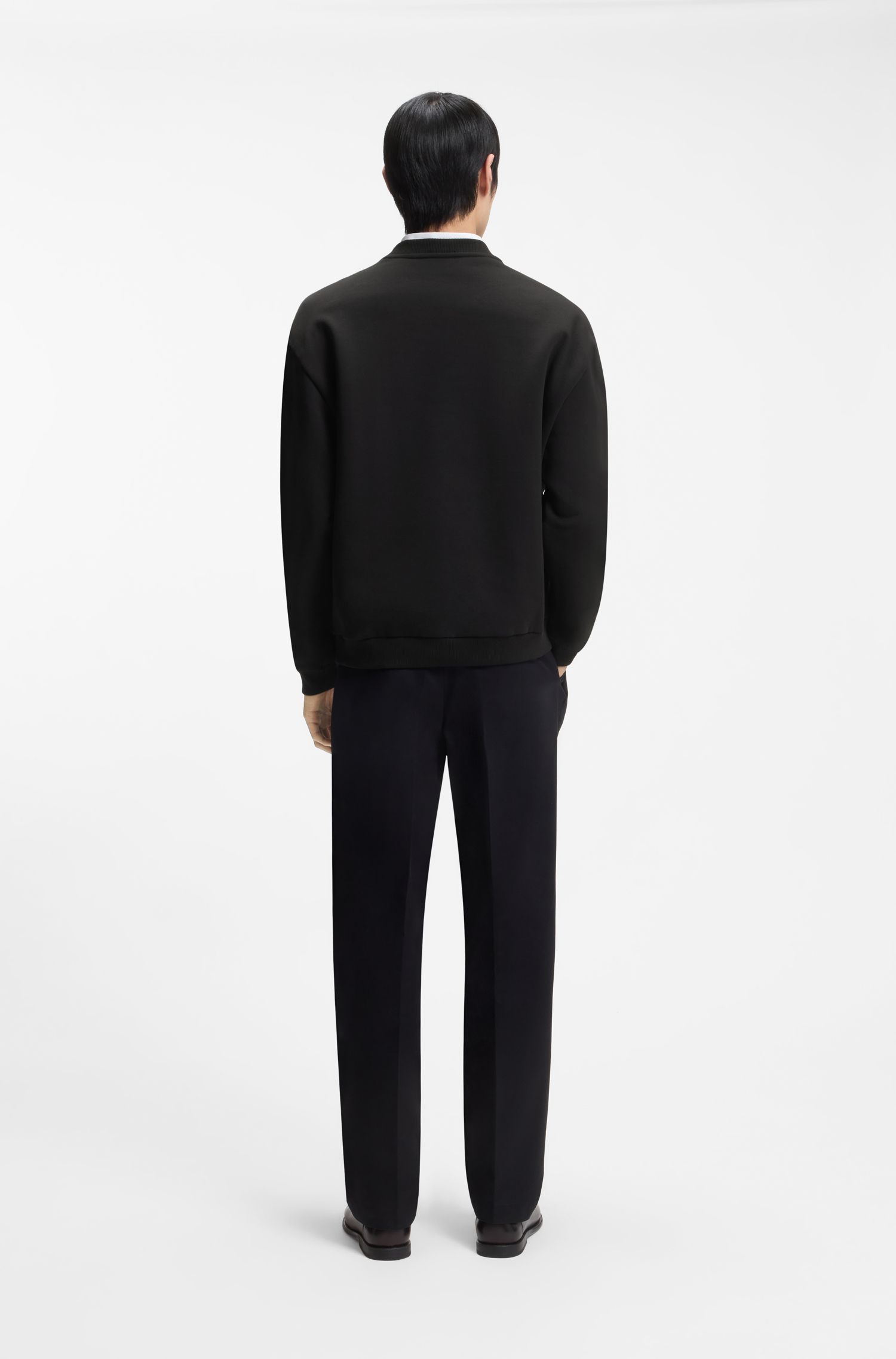 BOSS - Áo thun in logo, chất liệu cotton terry