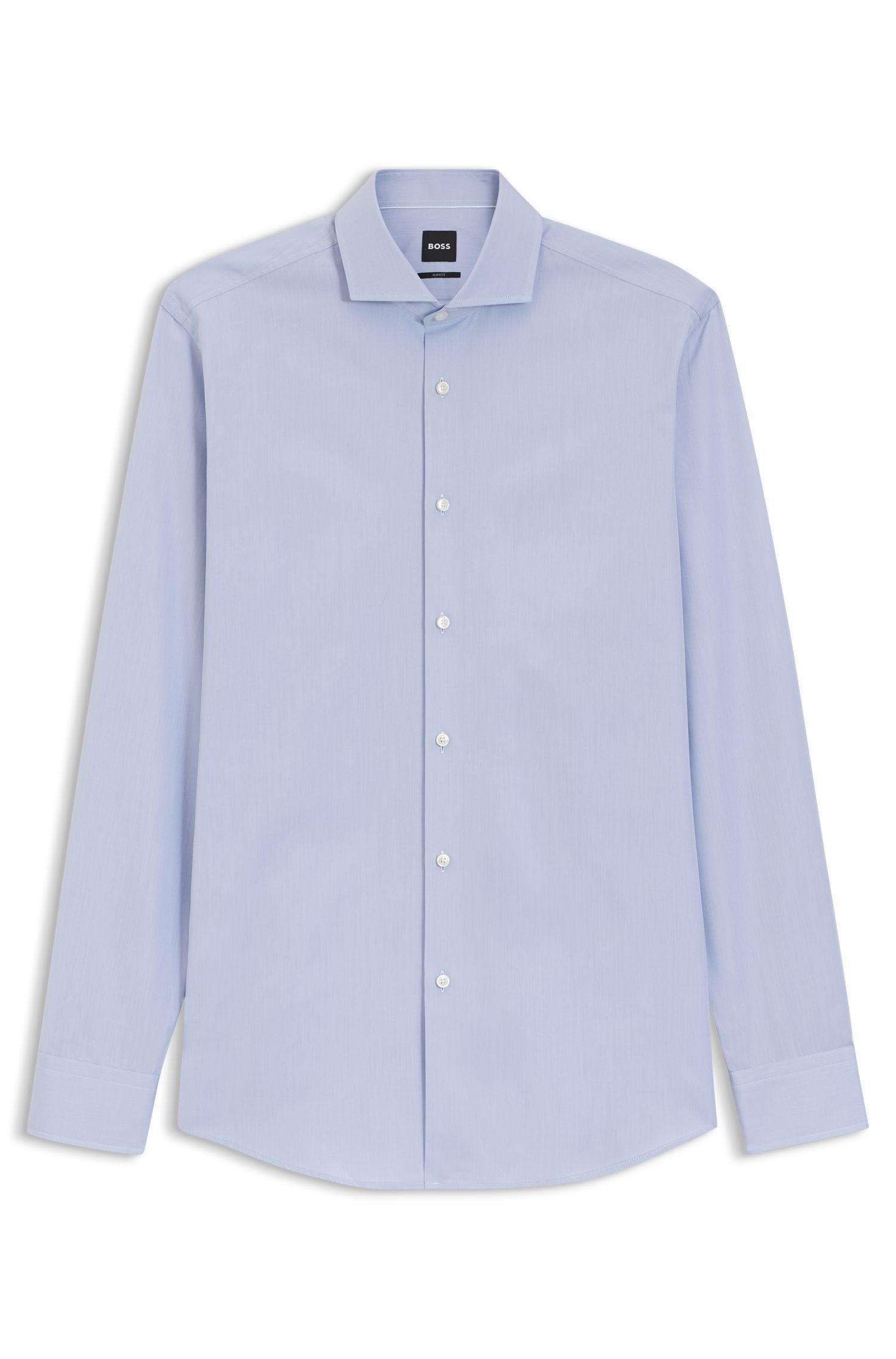 BOSS - Áo sơ mi slim-fit chambray cotton Ý