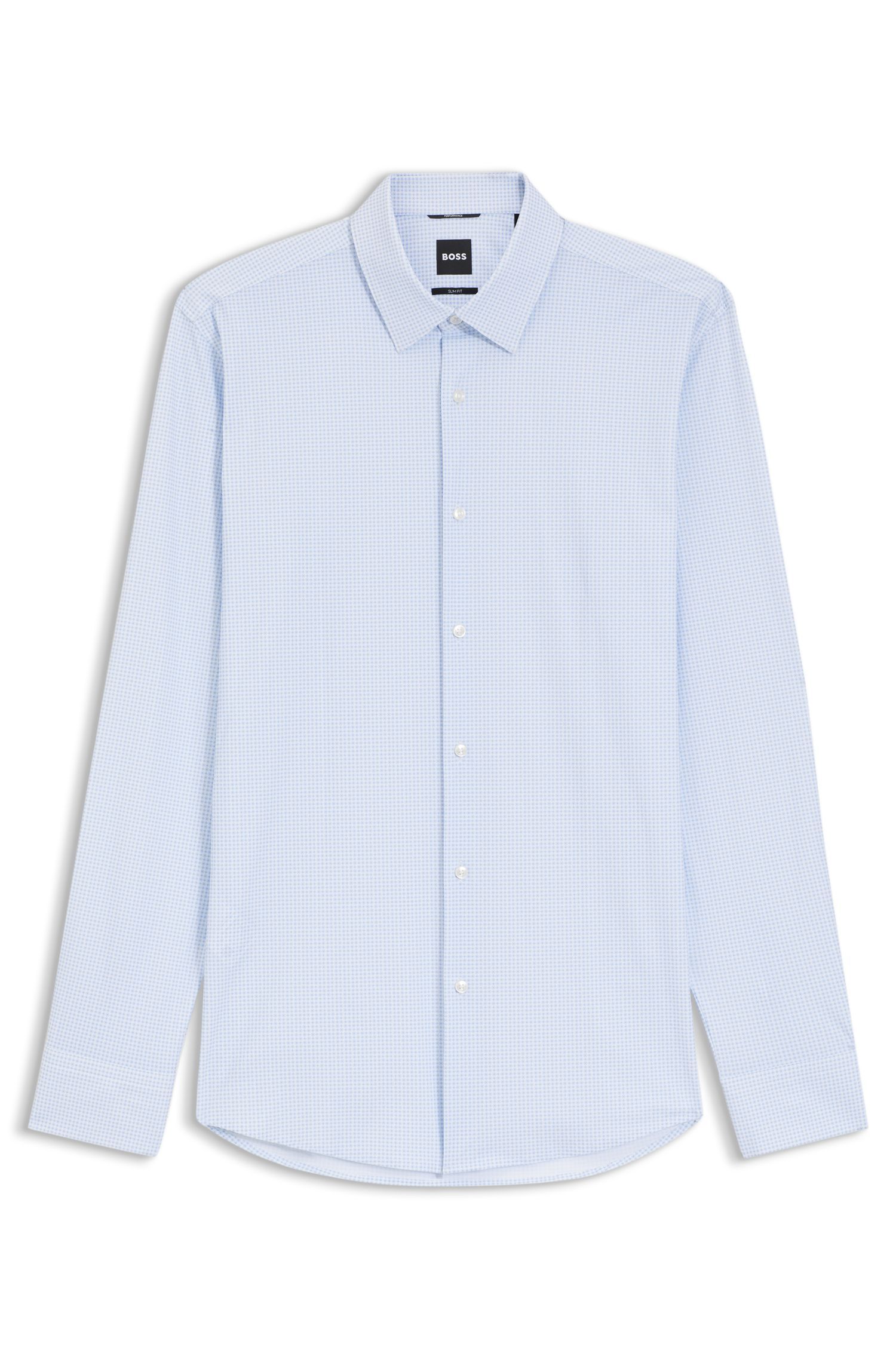 BOSS - Áo thun slim-fit in họa tiết, jersey co giãn