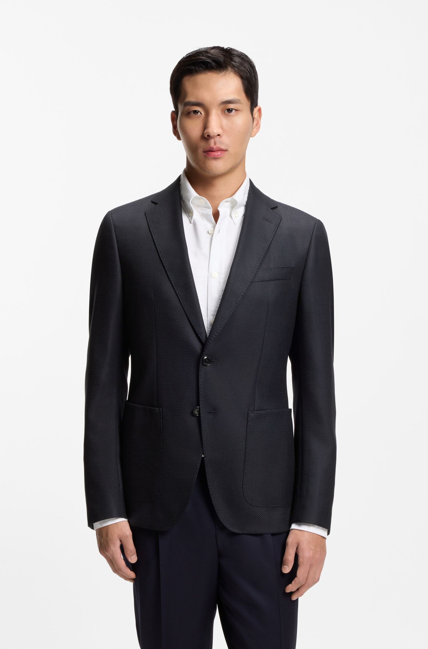Áo vest regular fit từ len nguyên chất