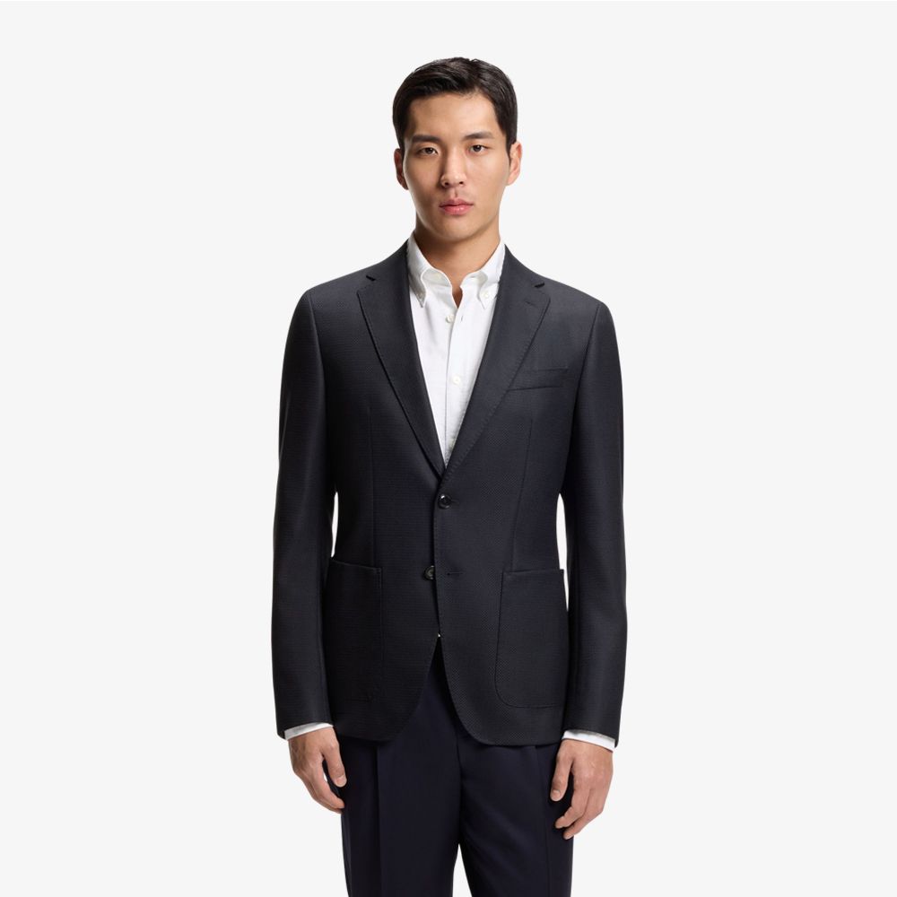 BOSS - Áo vest regular fit từ len nguyên chất