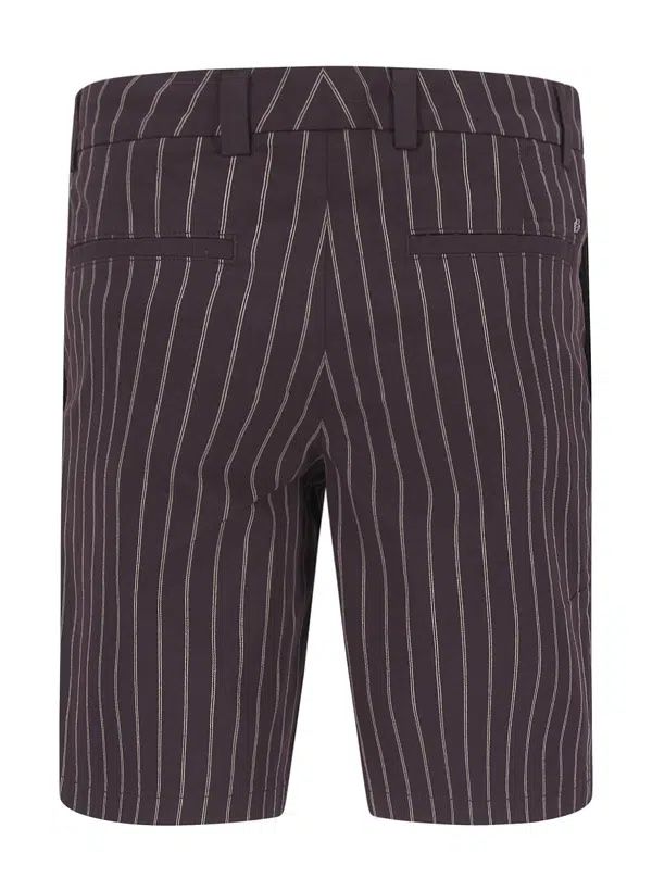 BOSS - Quần short cotton co giãn kẻ sọc