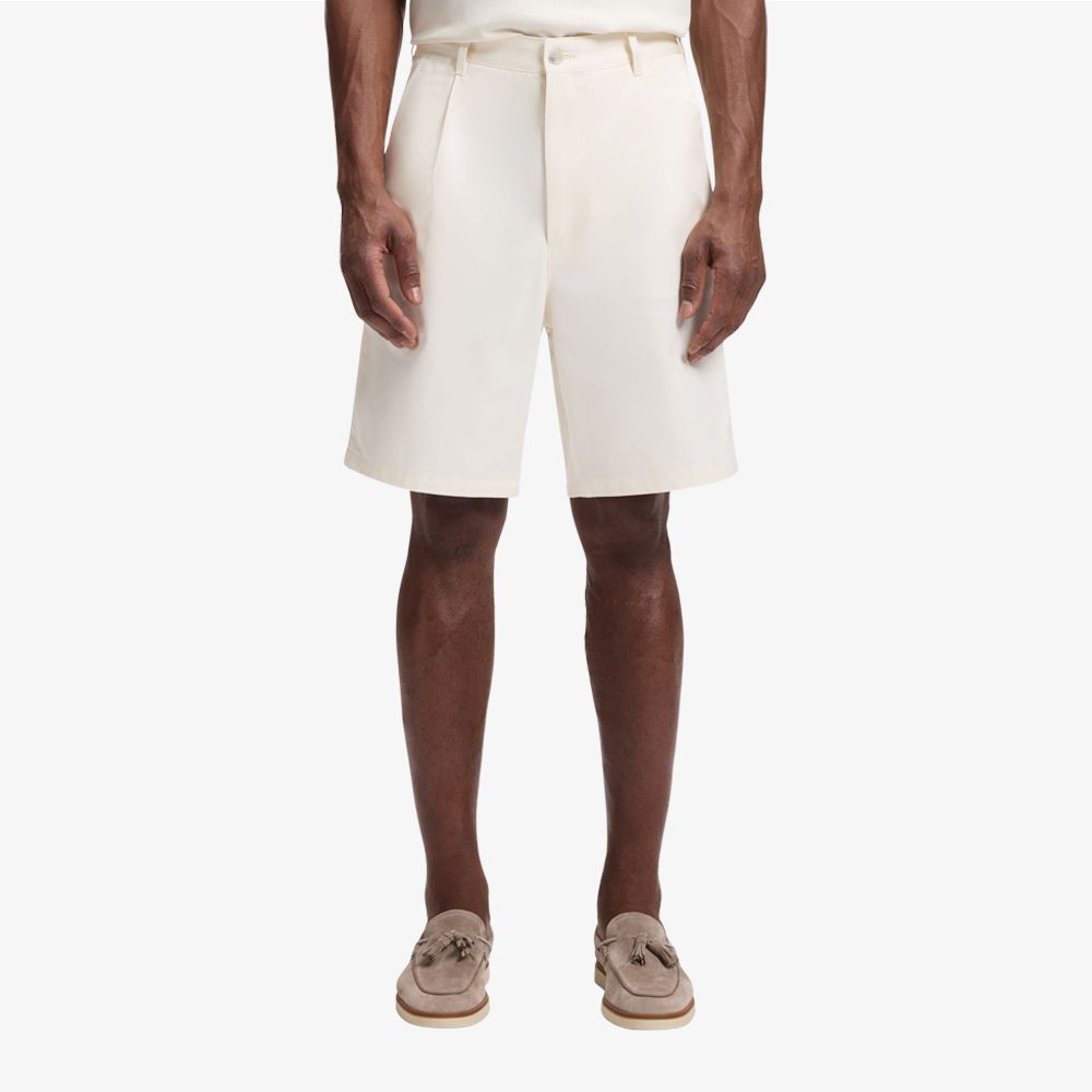 BOSS - Quần short dáng rộng thoải mái làm từ vải cotton chéo