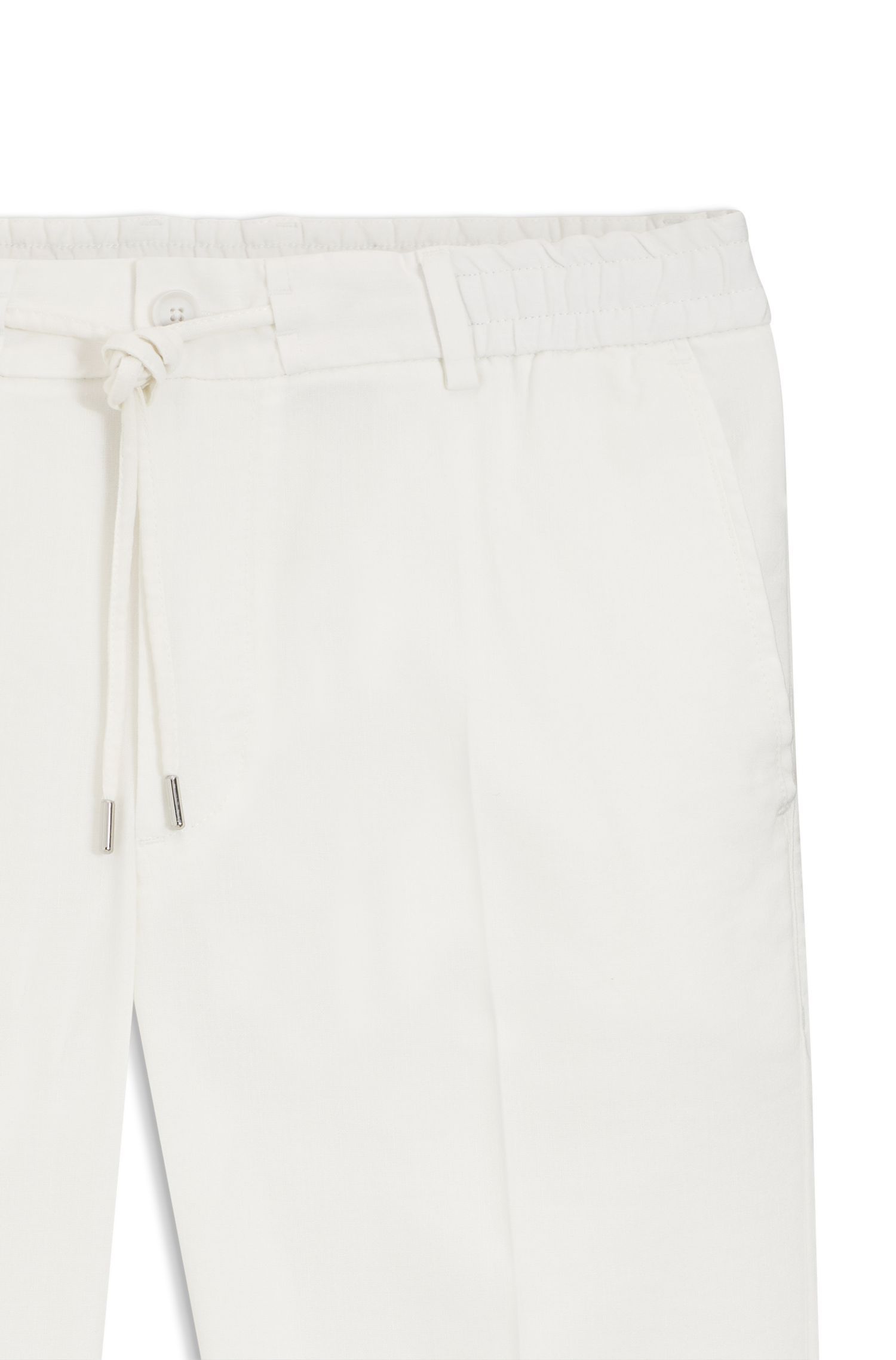 BOSS - Quần tây modern fit, pha linen