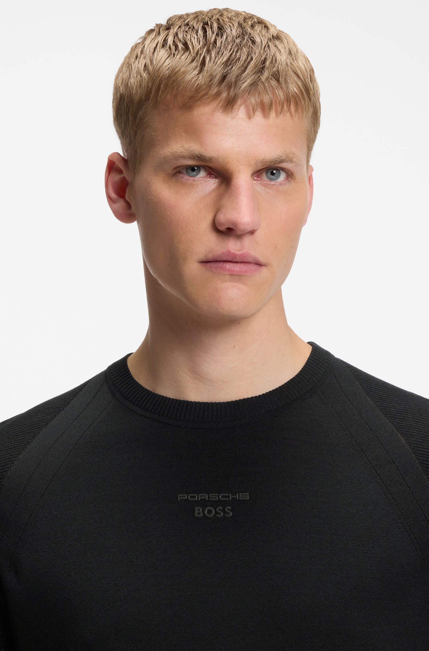 BOSS - Áo len ngắn tay Porsche x Boss