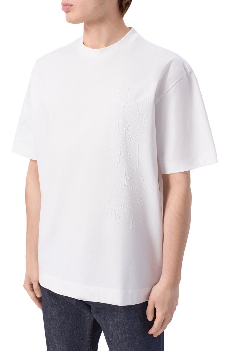 BOSS - Áo thun dáng ôm in logo, chất liệu cotton jersey
