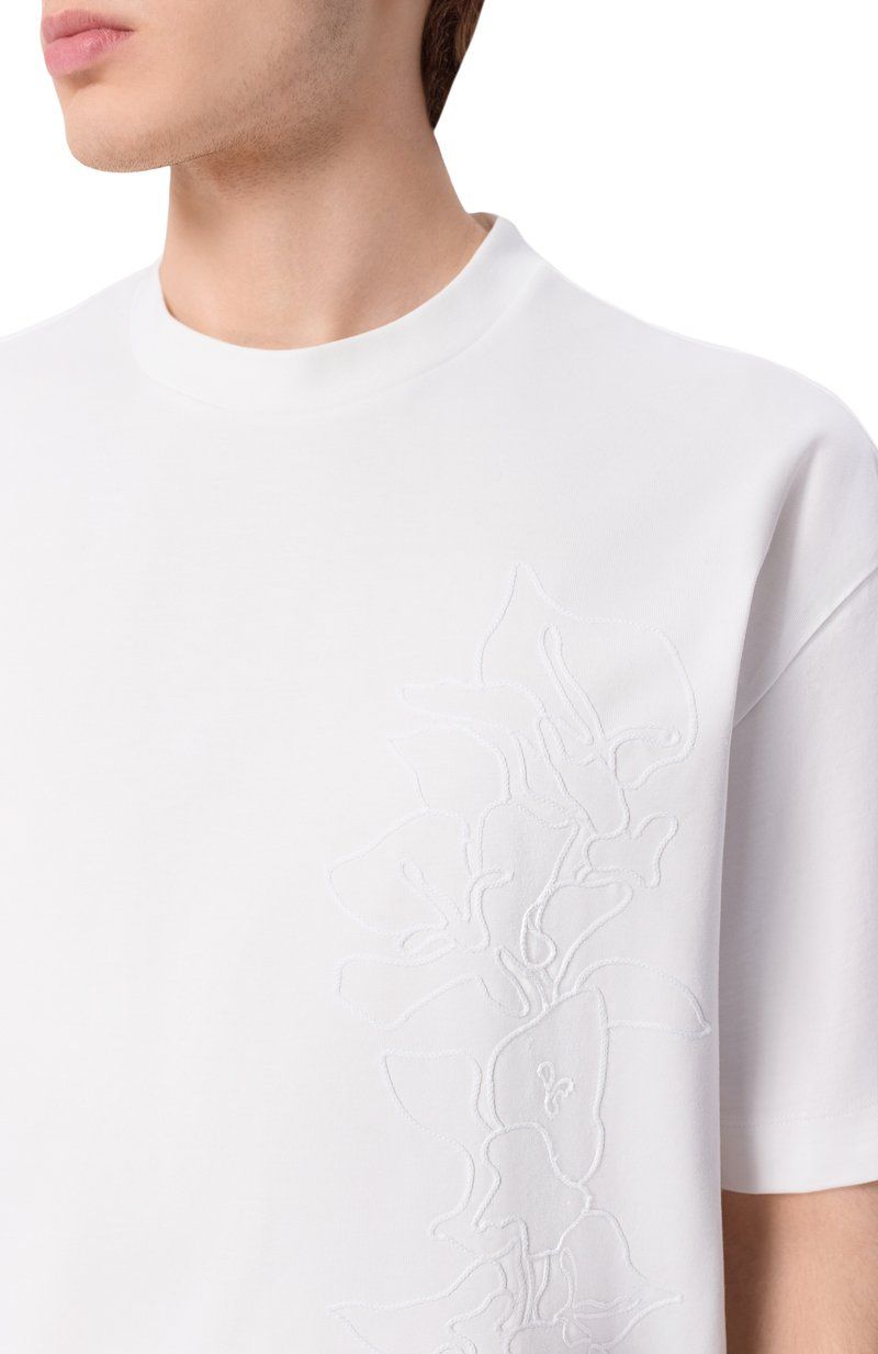 BOSS - Áo thun dáng ôm in logo, chất liệu cotton jersey